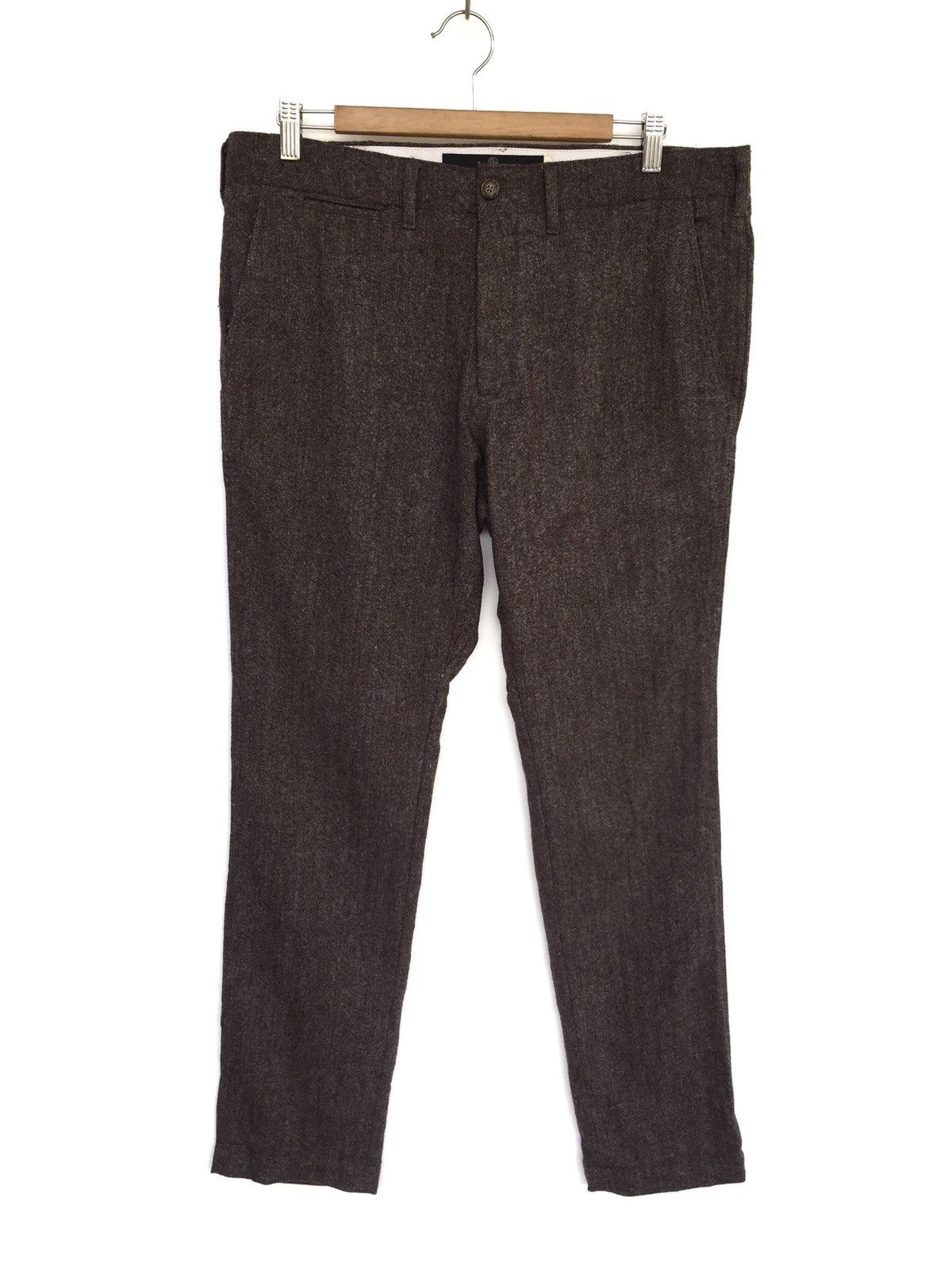 BEAUTY&YOUTH 🇯🇵 Made Sandy Wool Blend Slim Fit Oversize Pants Size US 36 / EU 52 - 2 Thumbnail