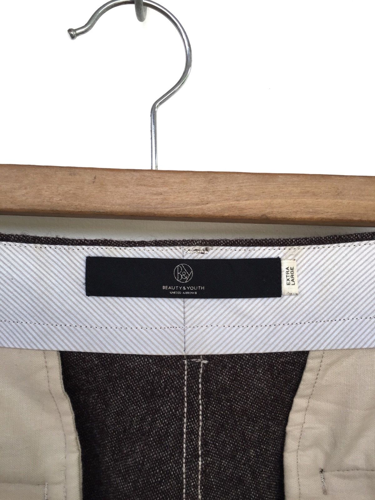 BEAUTY&YOUTH 🇯🇵 Made Sandy Wool Blend Slim Fit Oversize Pants Size US 36 / EU 52 - 8 Thumbnail