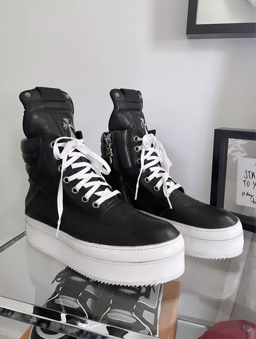 Rick Owens RICK OWENS GEOBASKETS DAGGER CHROME HEARTS BOOTS | Grailed