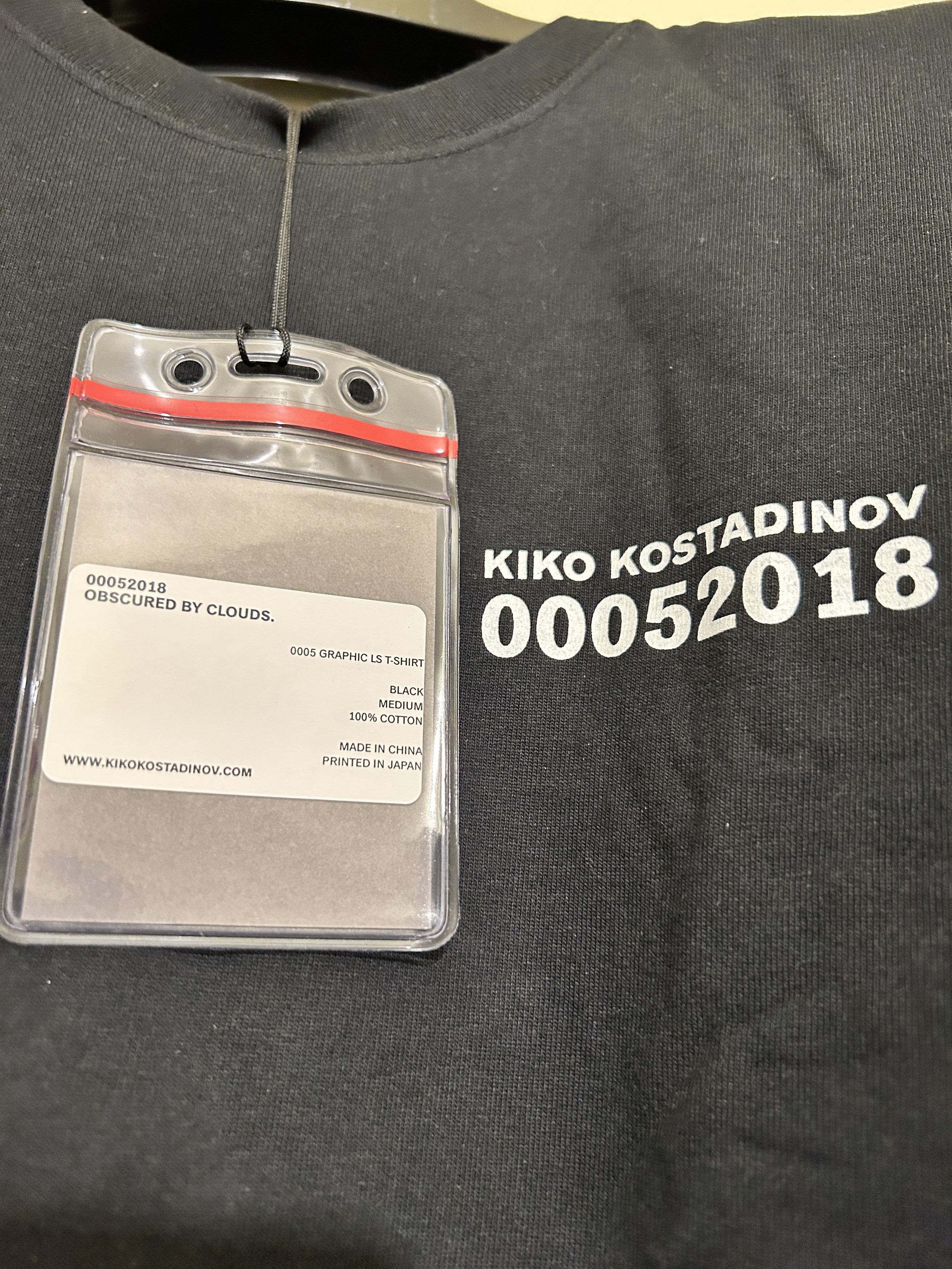 Kiko Kostadinov 00052018 Obscured By Clouds longsleeve Black l/s 