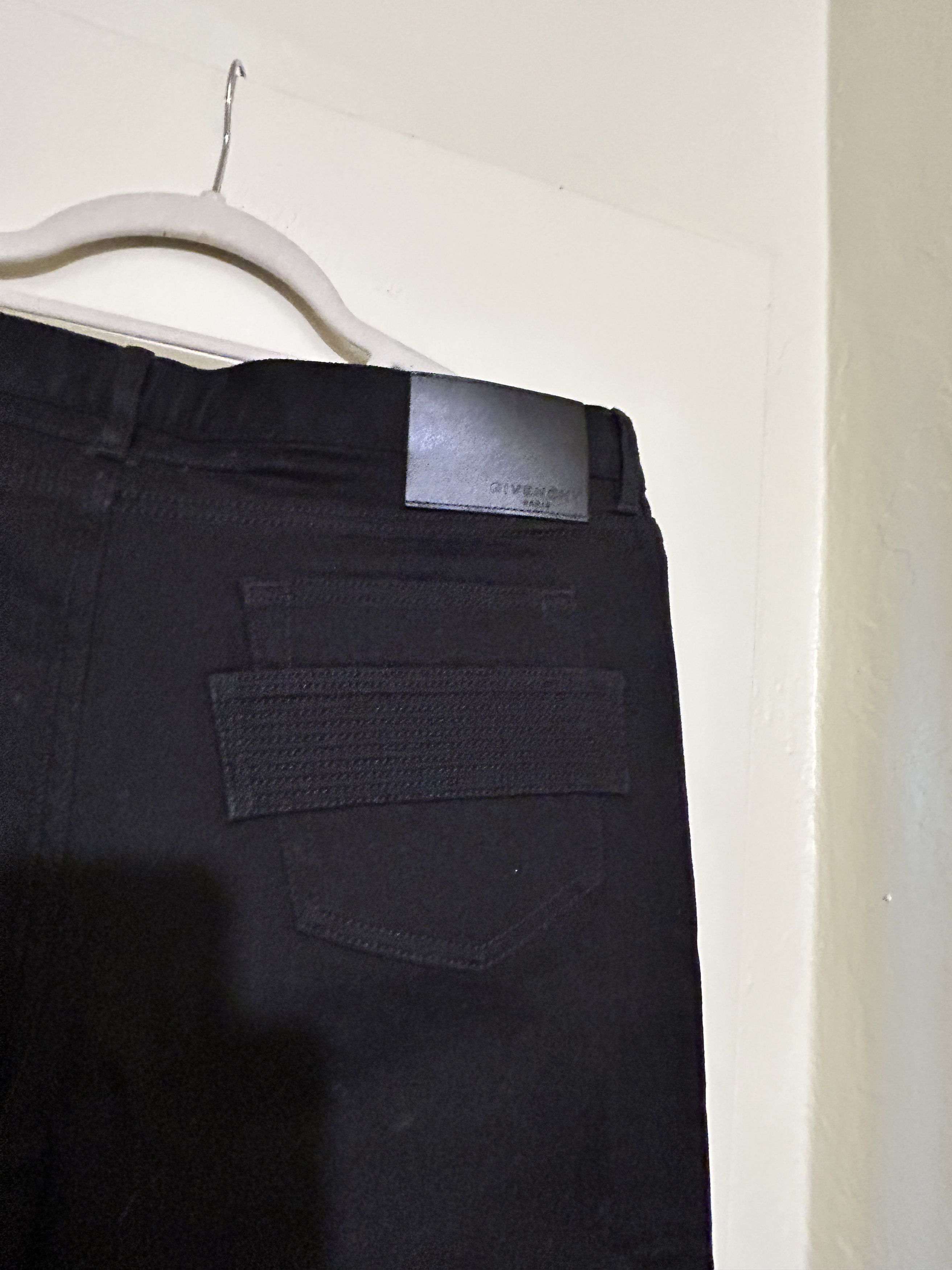 Givenchy Givenchy Distressed Denim Biker Skinny Jeans, Black Zipper Size US 34 / EU 50 - 5 Thumbnail