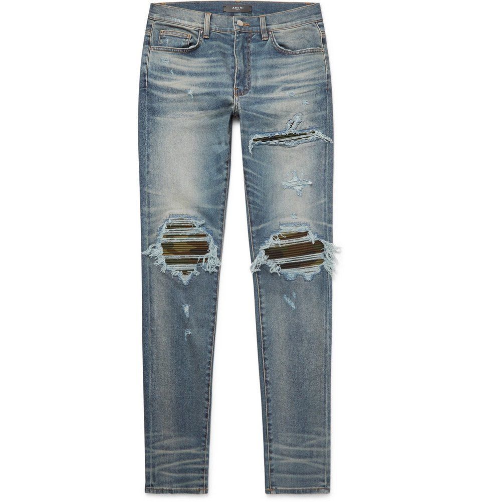 Amiri mx1 camo distressed jeans Size US 28 / EU 44 - 1 Thumbnail