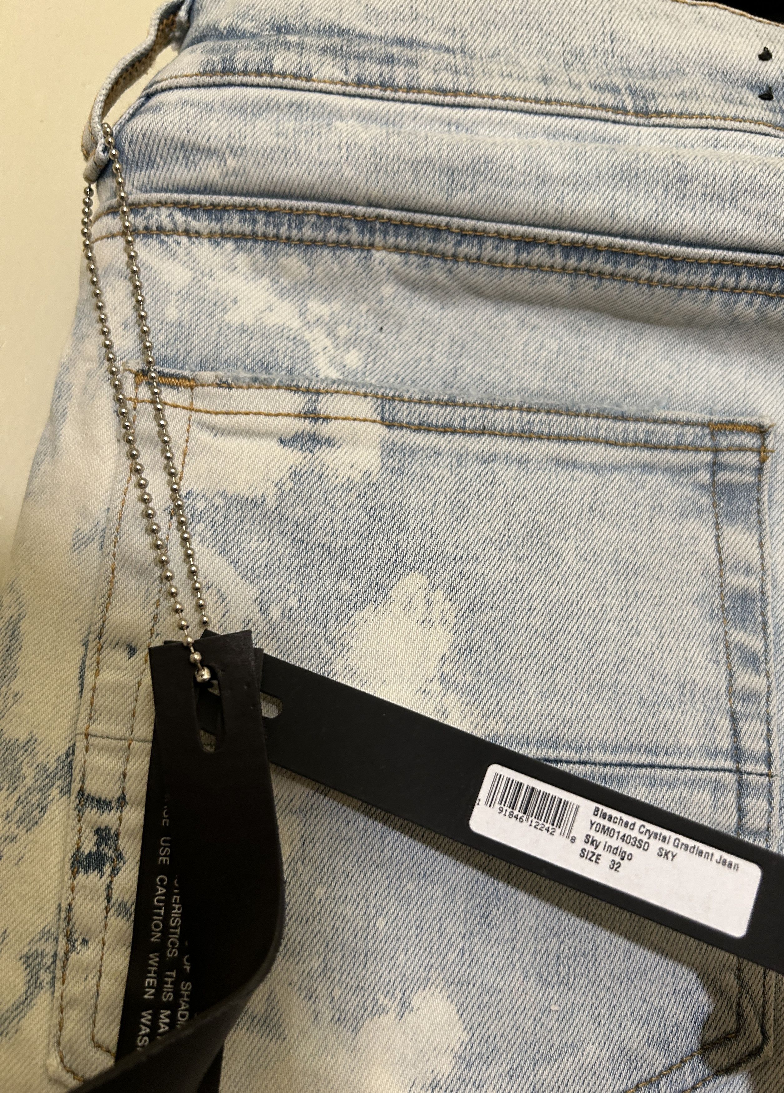 Amiri Amiri Blue Bleached Crystal Gradient Jeans Size US 32 / EU 48 - 7 Thumbnail