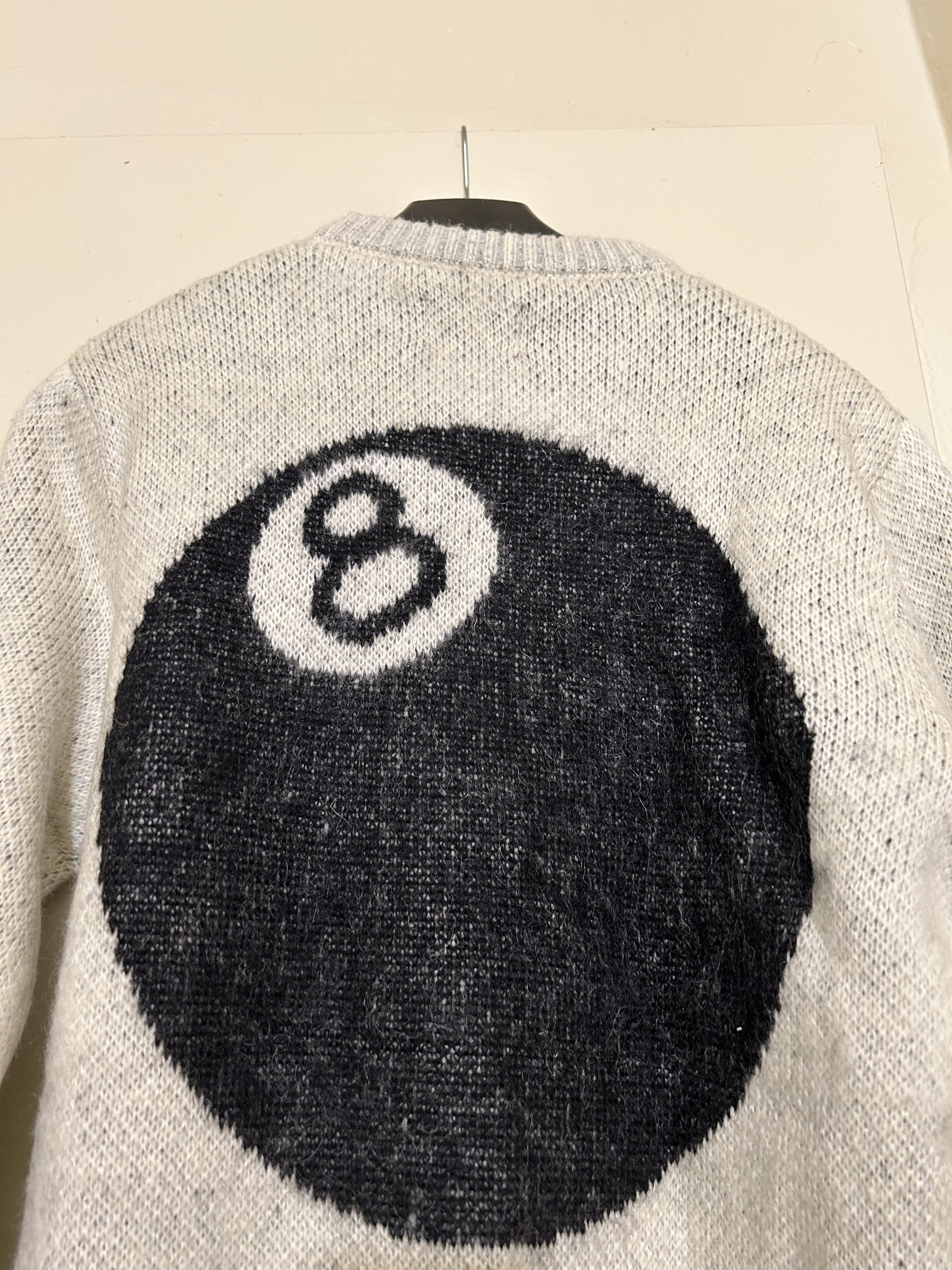 Stussy Stussy 8 BALL HEAVY BRUSHED MOHAIR SWEATER CREAM Size US M / EU 48-50 / 2 - 5 Thumbnail