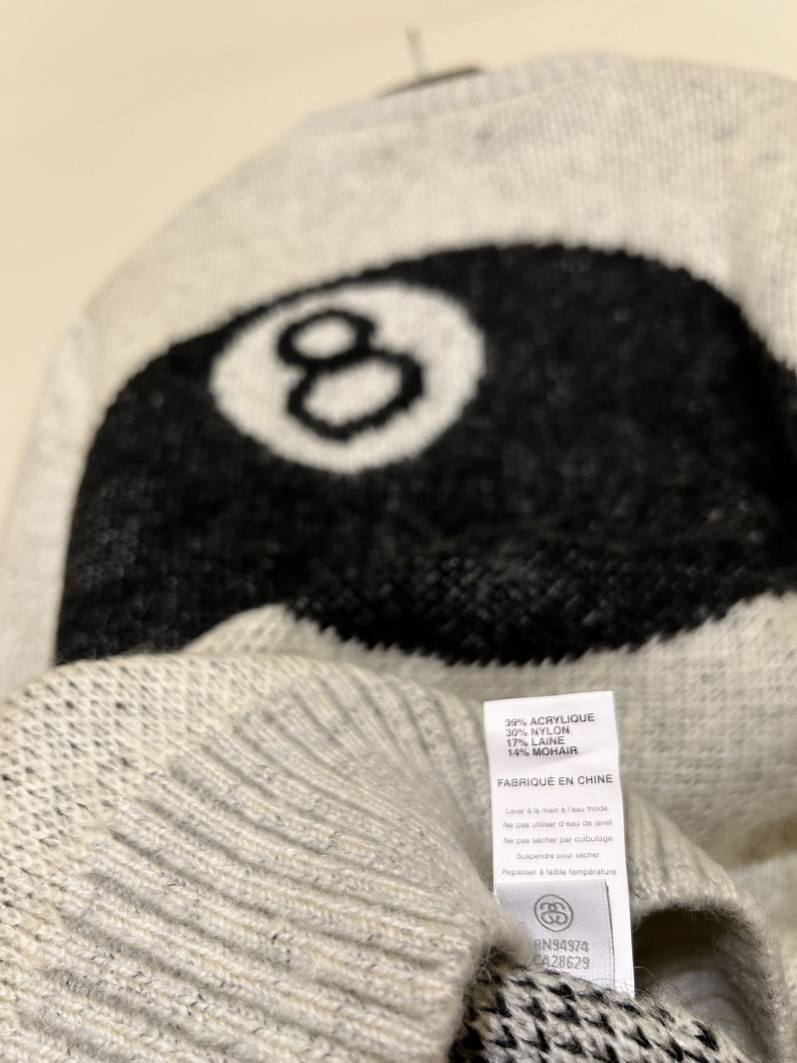 Stussy Stussy 8 BALL HEAVY BRUSHED MOHAIR SWEATER CREAM Size US M / EU 48-50 / 2 - 6 Thumbnail