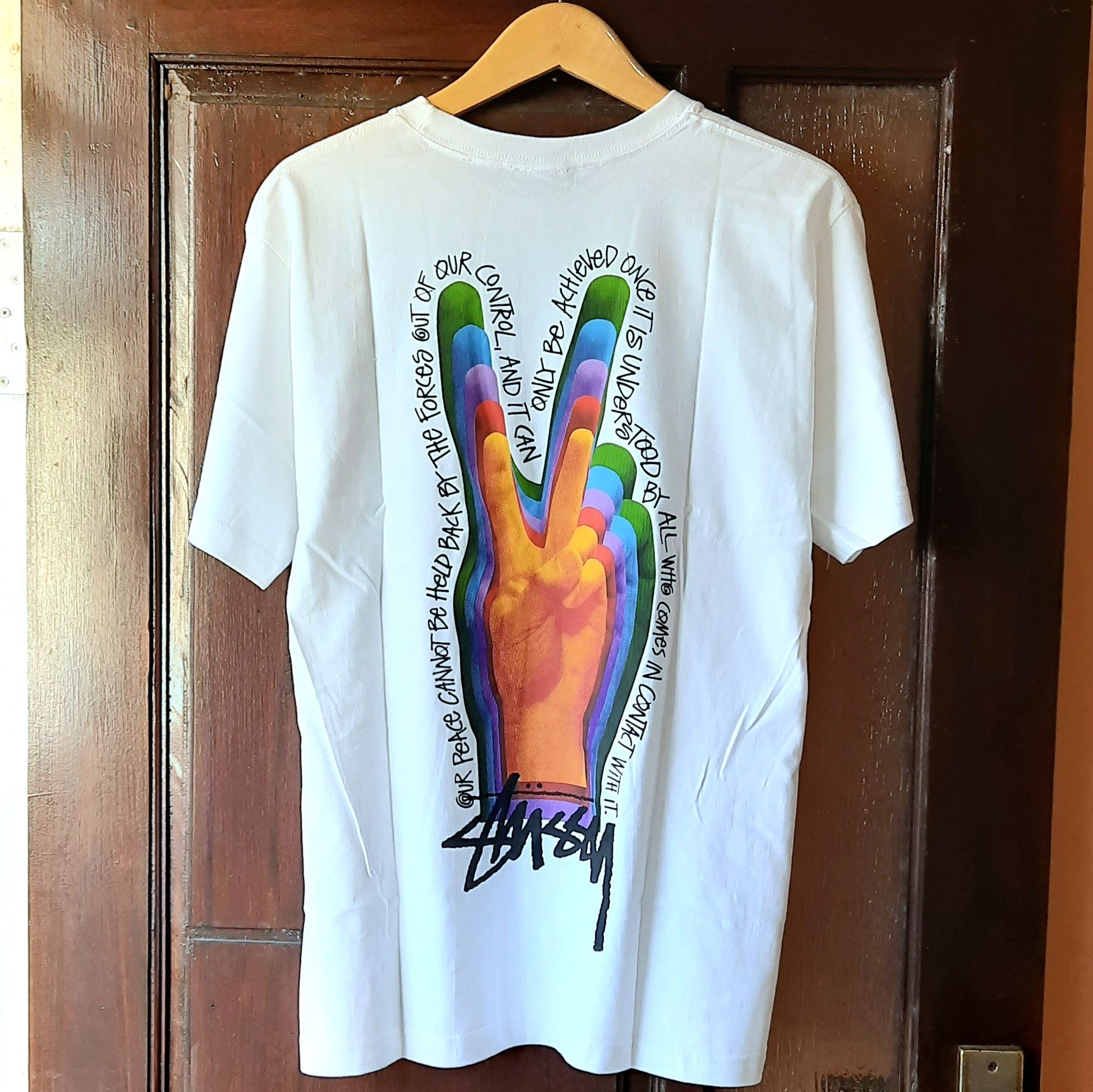 Streetwear × Stussy Stussy Peace Sign Tee | Grailed