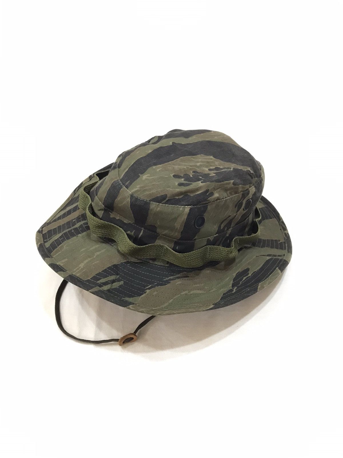 Vintage VINTAGE USA MILITARY TIGER STRIPED BOONIE BUCKET HAT Size ONE SIZE - 2 Thumbnail