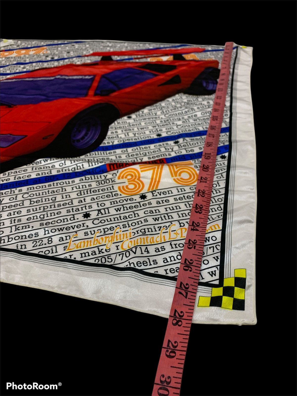 Lamborghini × Other × Vintage VINTAGE 1980s LAMBORGHINI COUNTACH LP 500 S.M SCARF Size ONE SIZE - 3 Thumbnail