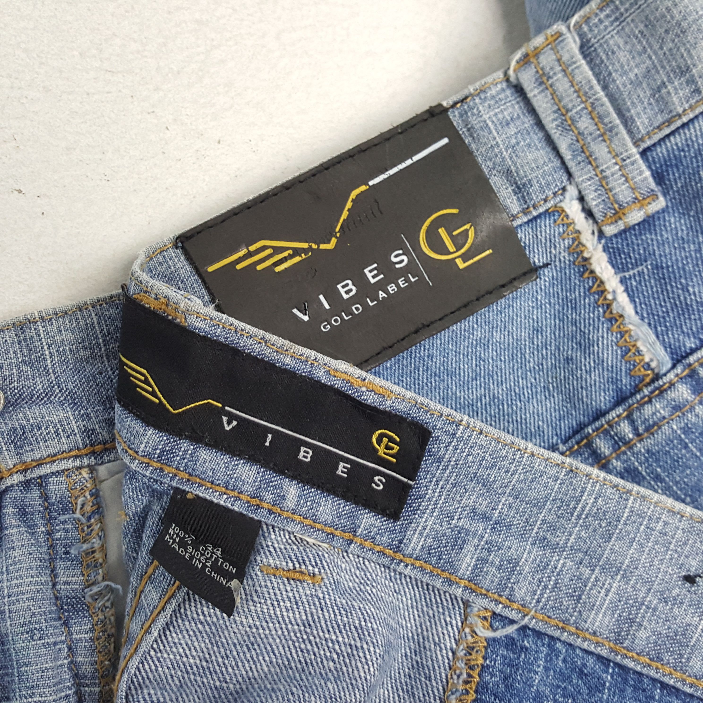 VIBE × Vintage VIBES GOLD LABEL Japanese Patchwork Streetwear Style Jeans Size US 34 / EU 50 - 14 Thumbnail