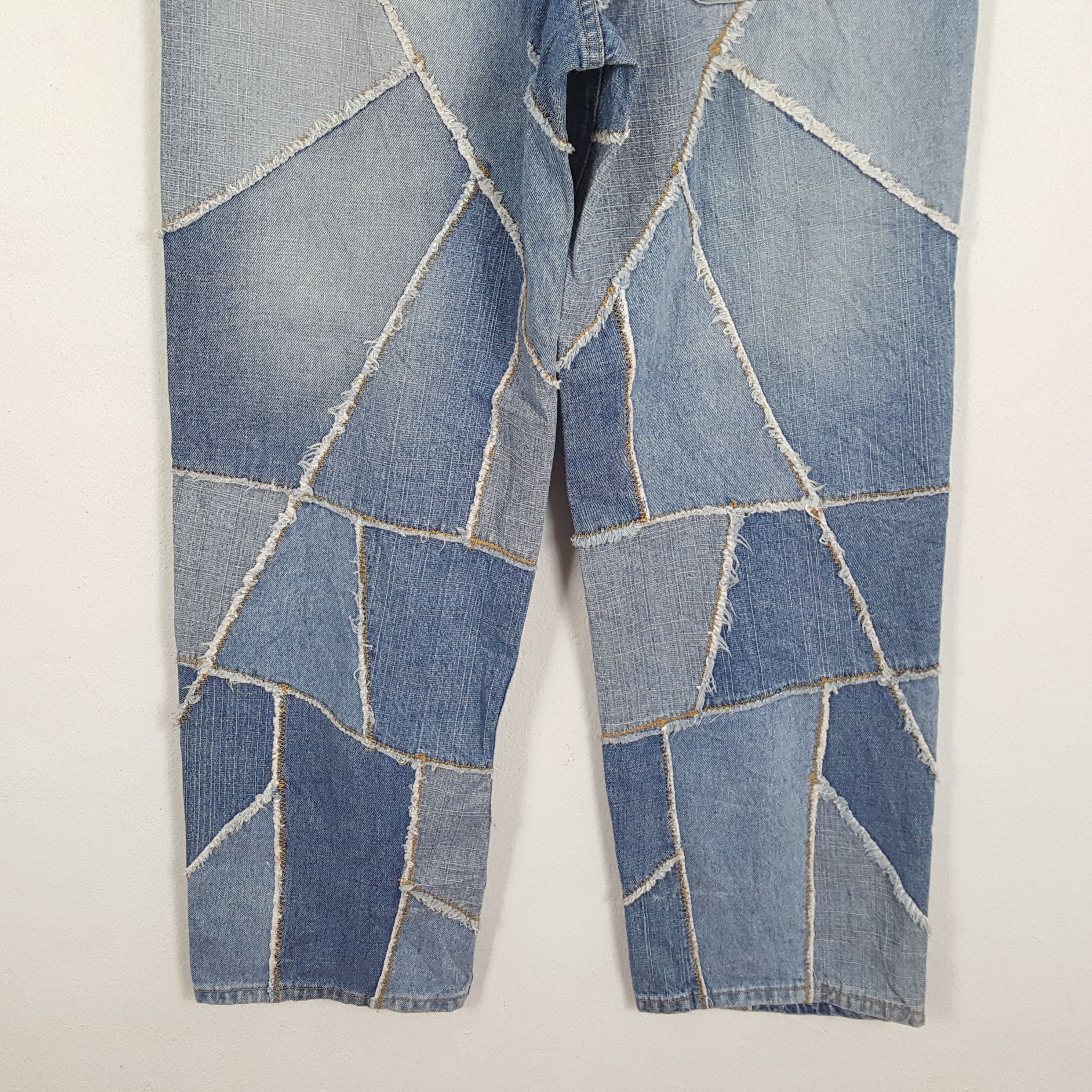 VIBE × Vintage VIBES GOLD LABEL Japanese Patchwork Streetwear Style Jeans Size US 34 / EU 50 - 6 Thumbnail