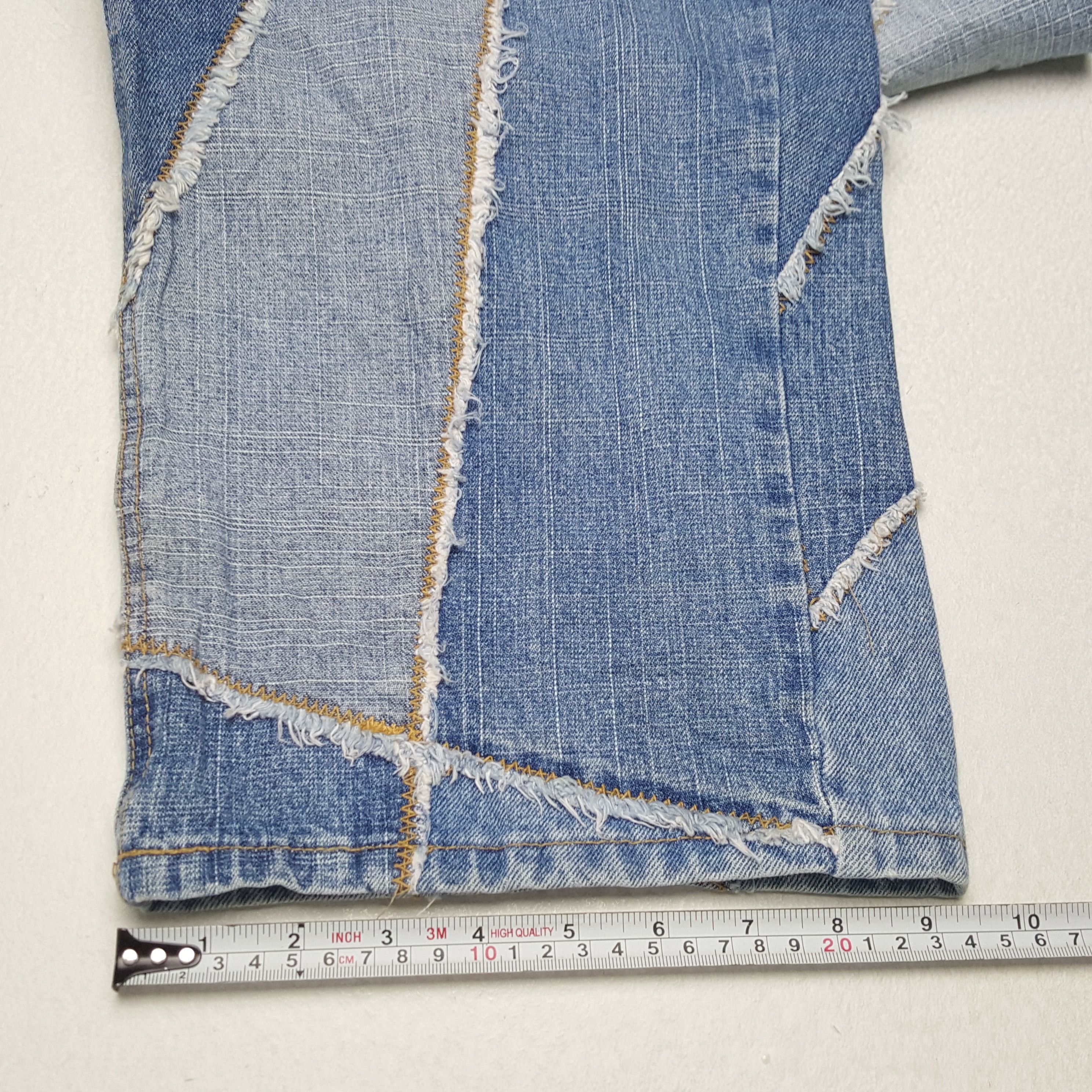 VIBE × Vintage VIBES GOLD LABEL Japanese Patchwork Streetwear Style Jeans Size US 34 / EU 50 - 11 Thumbnail