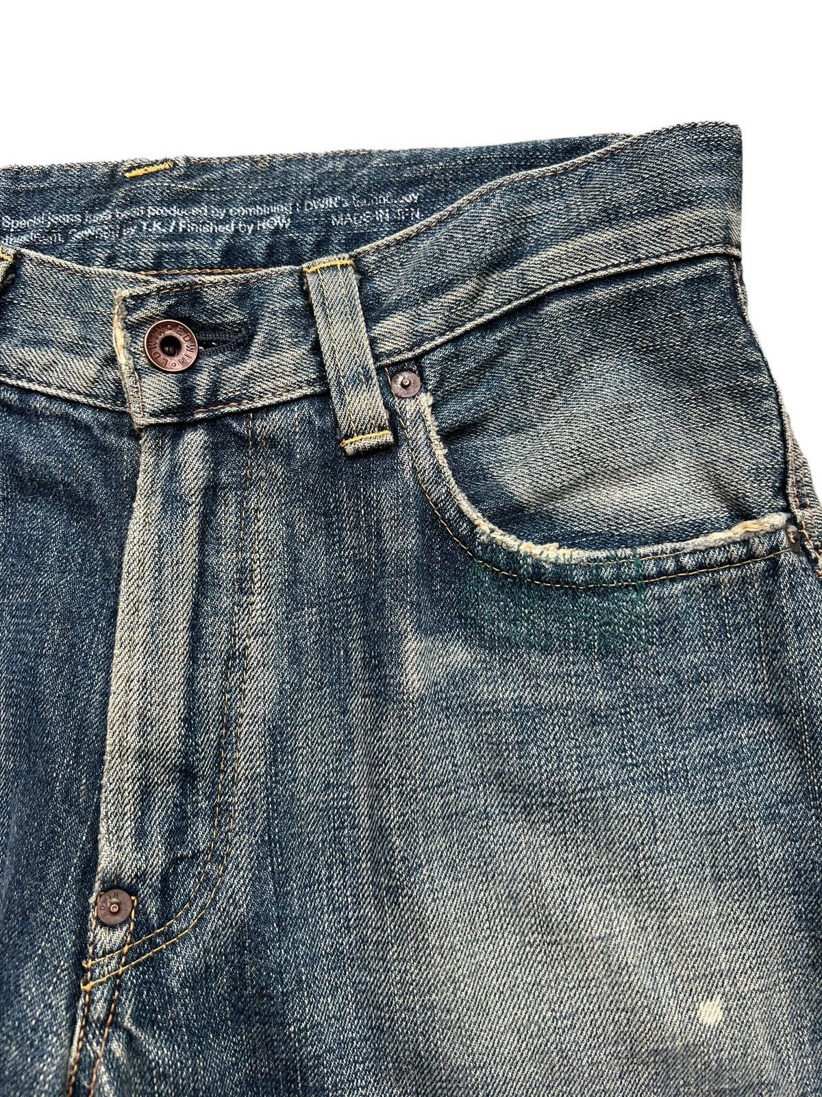 Edwin Edwin X Takeo Kikuchi Selvedge Distressed Denim Jeans 30x33 Size US 30 / EU 46 - 11 Thumbnail