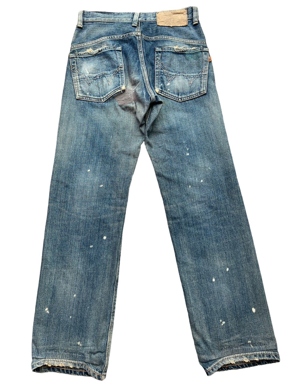 Edwin Edwin X Takeo Kikuchi Selvedge Distressed Denim Jeans 30x33 Size US 30 / EU 46 - 4 Thumbnail