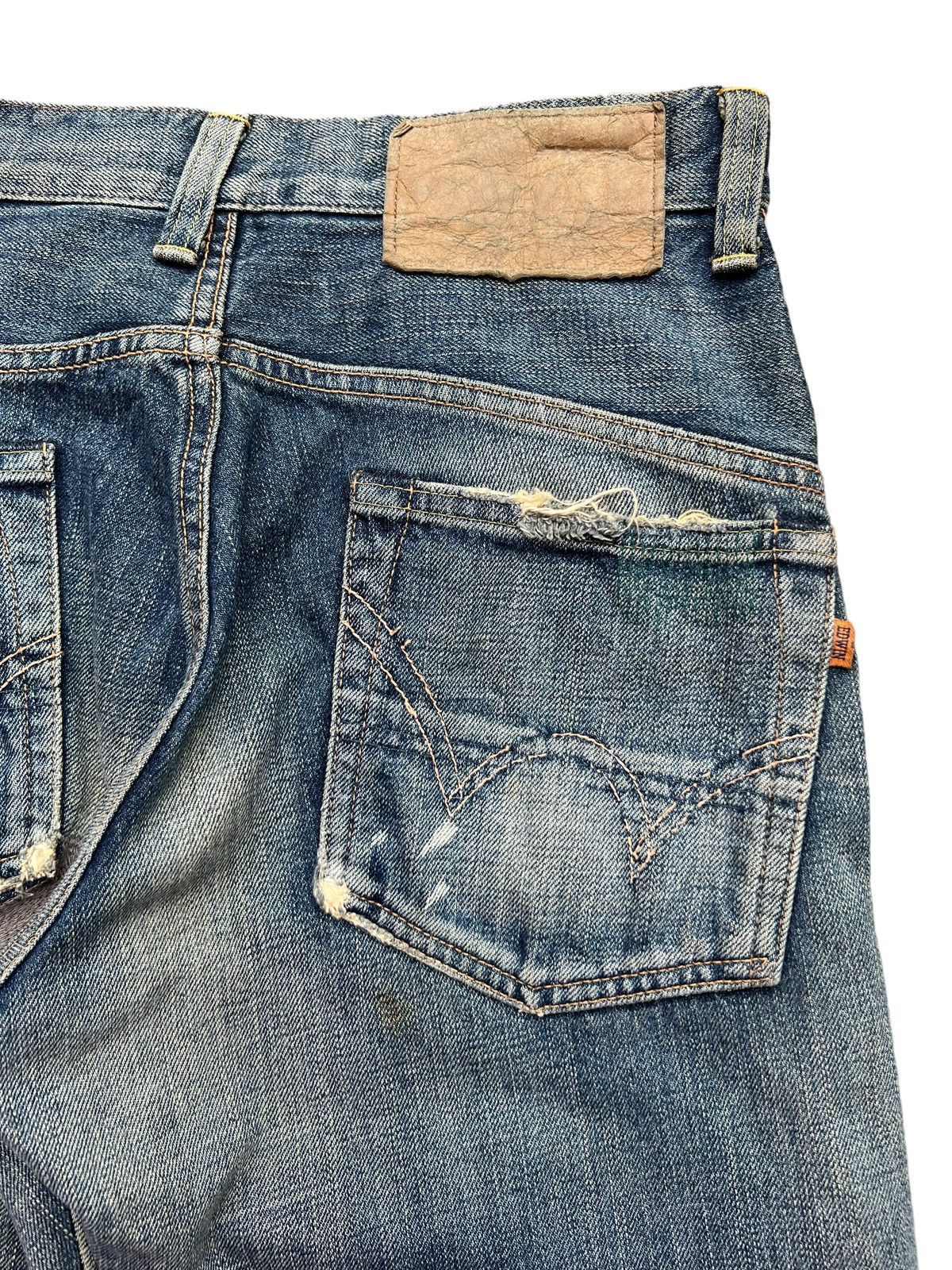 Edwin Edwin X Takeo Kikuchi Selvedge Distressed Denim Jeans 30x33 Size US 30 / EU 46 - 13 Thumbnail