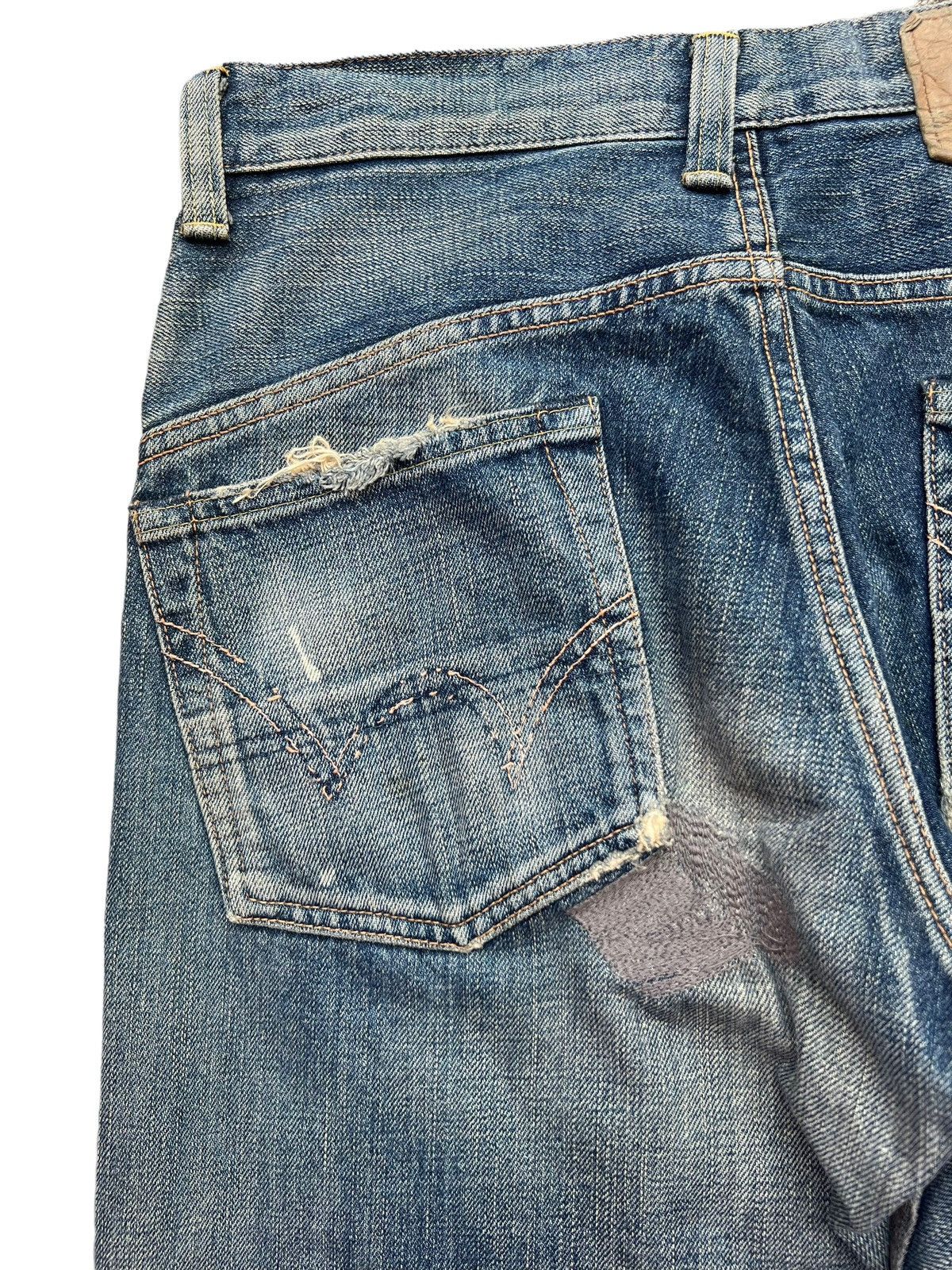 Edwin Edwin X Takeo Kikuchi Selvedge Distressed Denim Jeans 30x33 Size US 30 / EU 46 - 12 Thumbnail