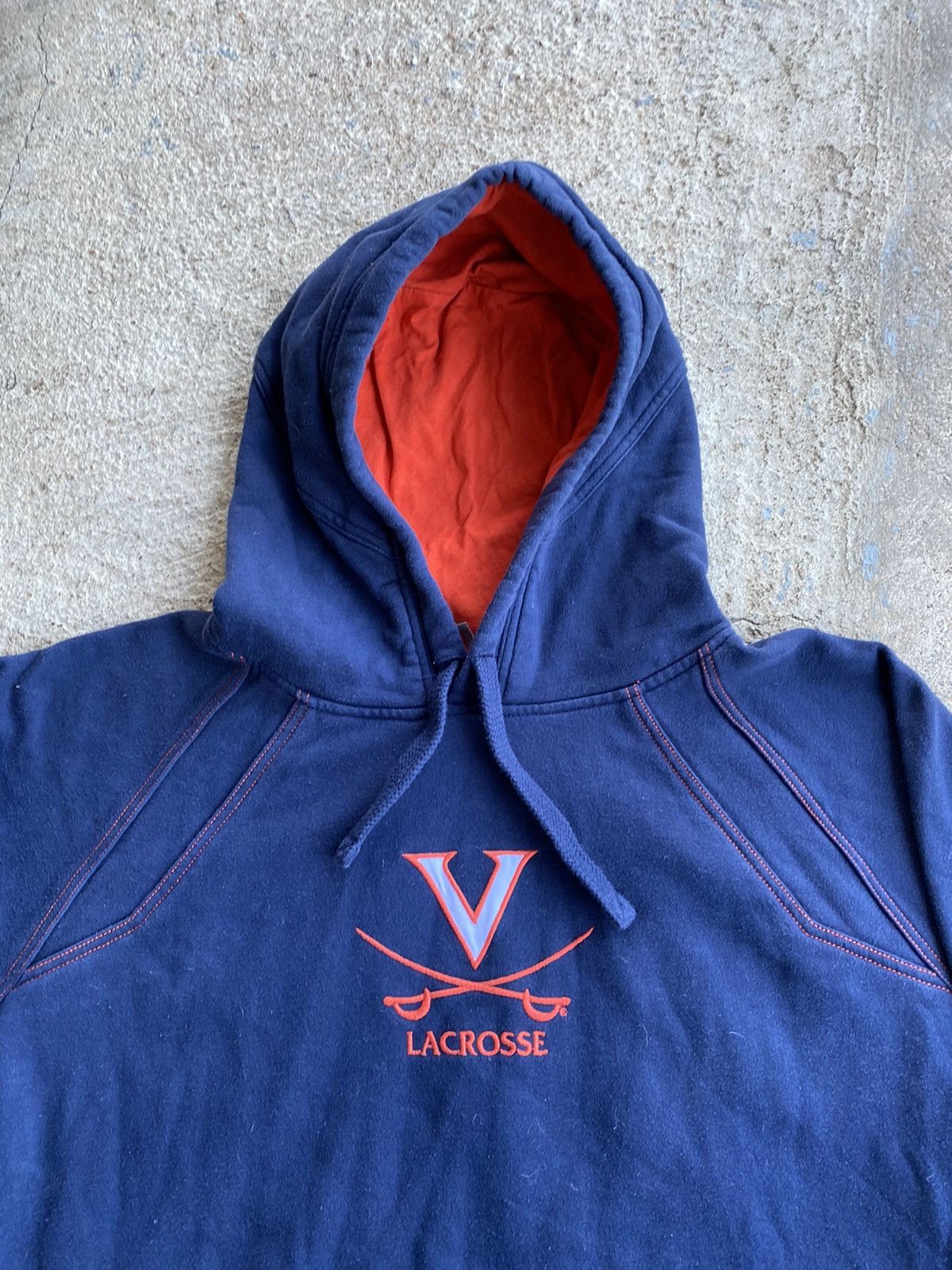 Nike × Vintage Vintage Y2K Virginia Cavaliers Nike Center Check Hoodie Size US XL / EU 56 / 4 - 2 Thumbnail