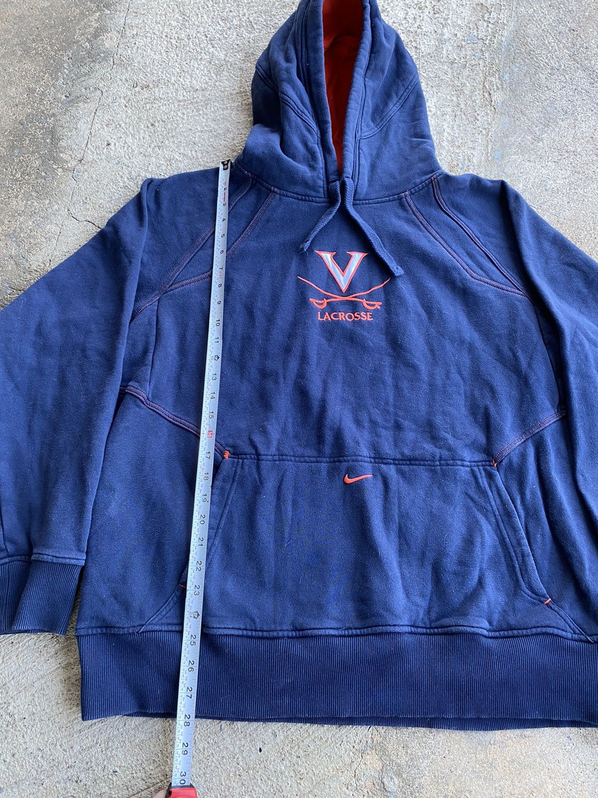 Nike × Vintage Vintage Y2K Virginia Cavaliers Nike Center Check Hoodie Size US XL / EU 56 / 4 - 7 Thumbnail