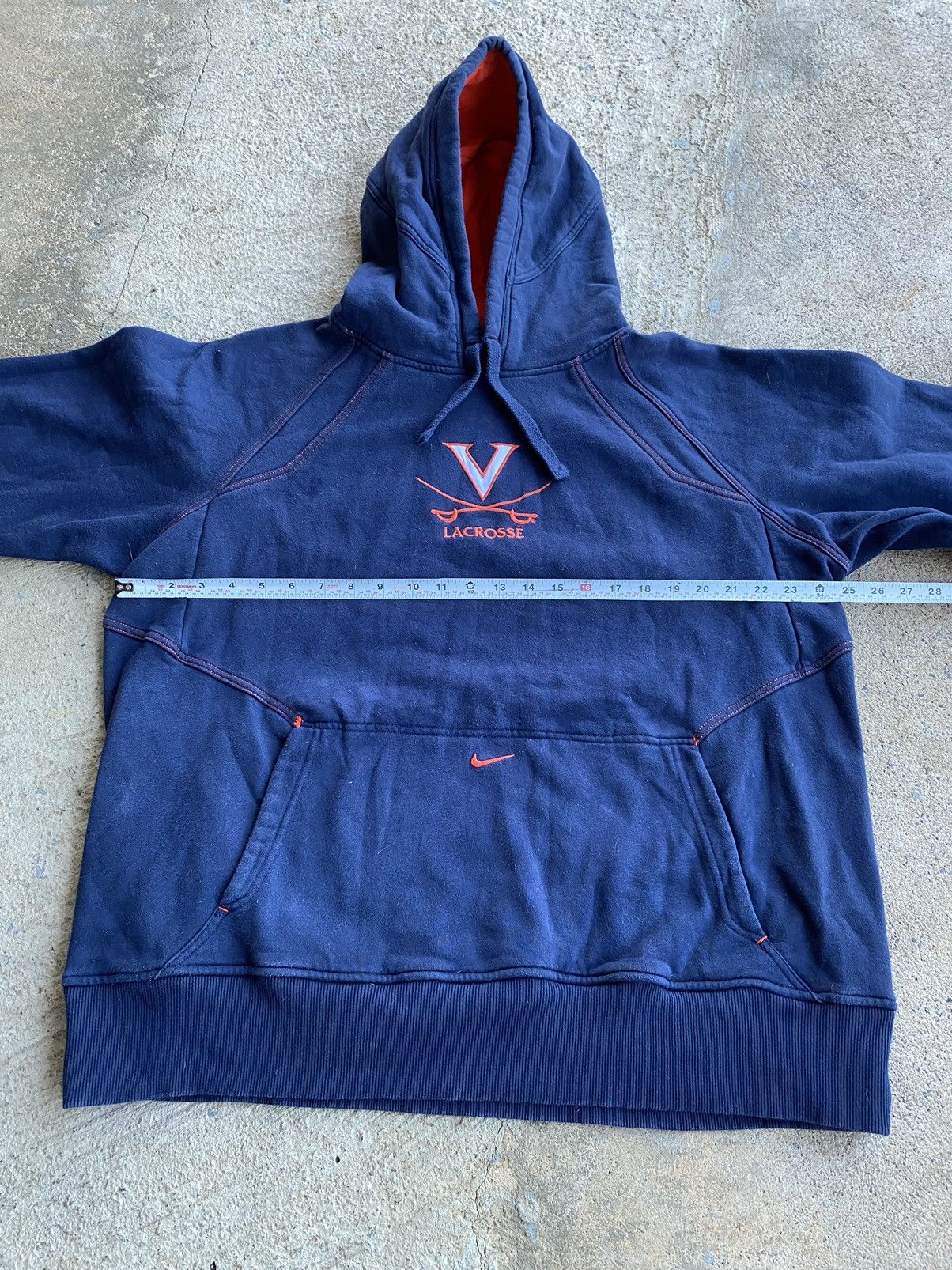 Nike × Vintage Vintage Y2K Virginia Cavaliers Nike Center Check Hoodie Size US XL / EU 56 / 4 - 8 Thumbnail