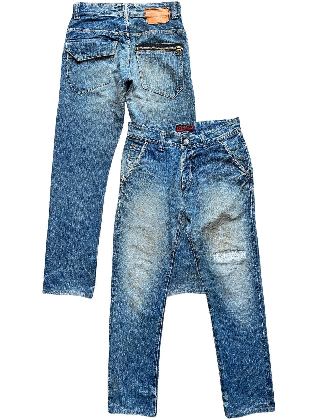 Johnbull Vintage Johnbull Kojima Japan Distressed Denim Boro 31x30 Size US 31 - 1 Thumbnail
