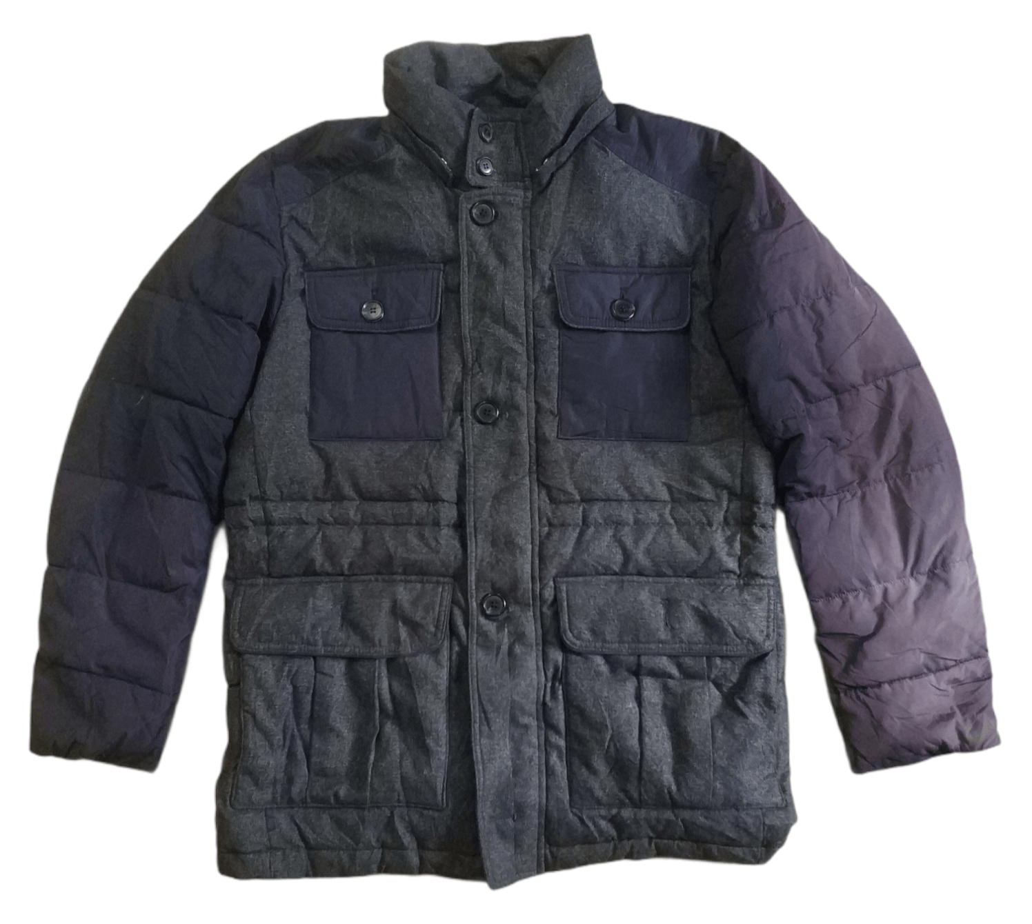 Japanese Brand 🔥Sun Faded J. Has Colour Block Puffer Jacket Size US M / EU 48-50 / 2 - 1 Thumbnail