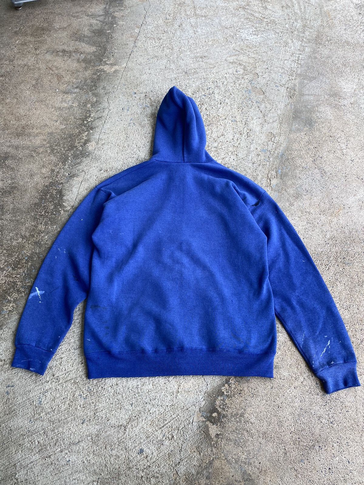 Japanese Brand × Vintage Vintage 90’s USA Distressed Paint Stained Full Zip Hoodie Size US M / EU 48-50 / 2 - 9 Thumbnail
