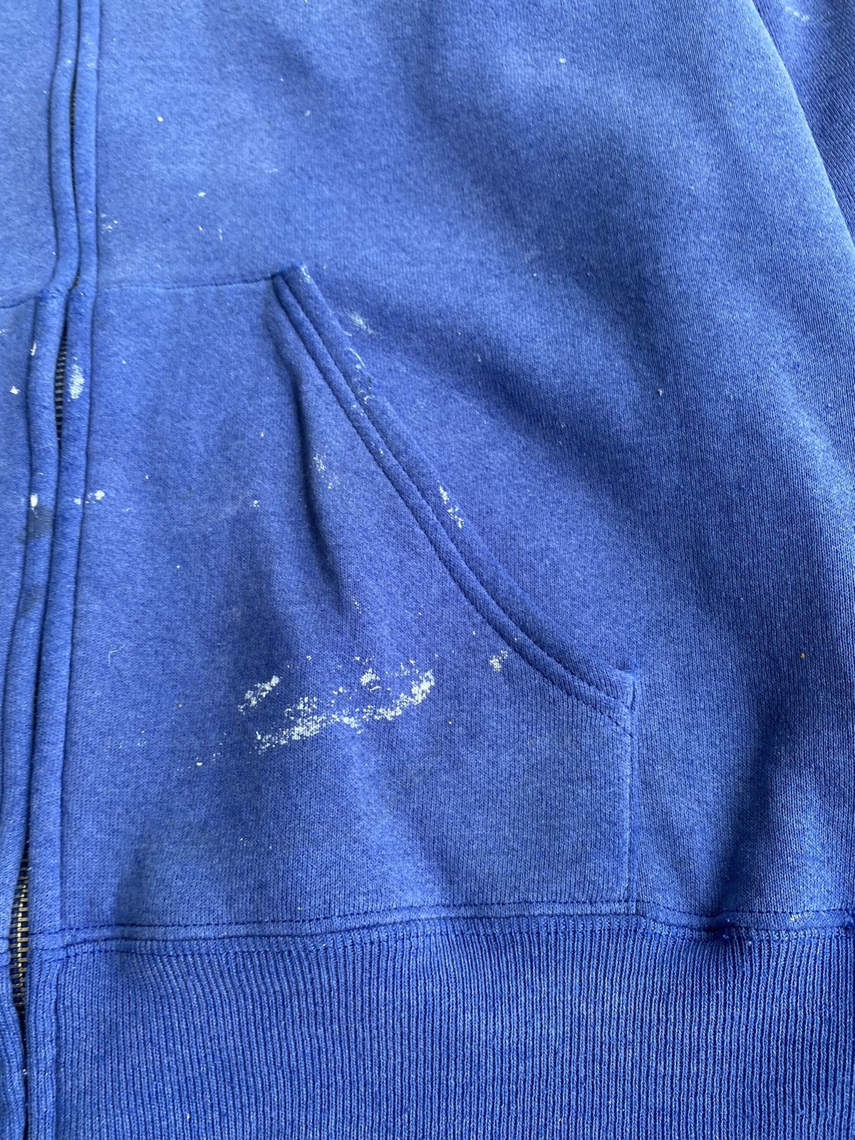 Japanese Brand × Vintage Vintage 90’s USA Distressed Paint Stained Full Zip Hoodie Size US M / EU 48-50 / 2 - 5 Thumbnail