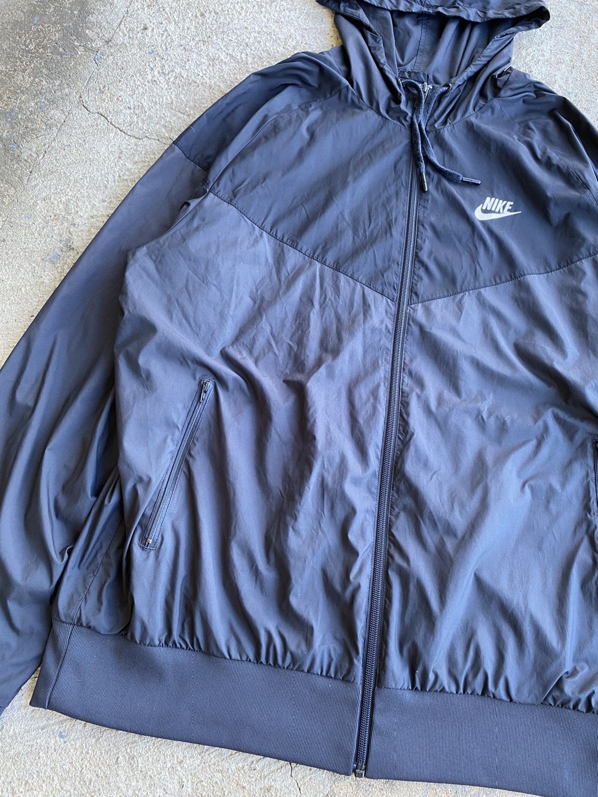 Nike × Vintage Vintage Y2K Crazy Nike Two Tone Full Zip Windbreaker Jacket Size US XL / EU 56 / 4 - 3 Thumbnail