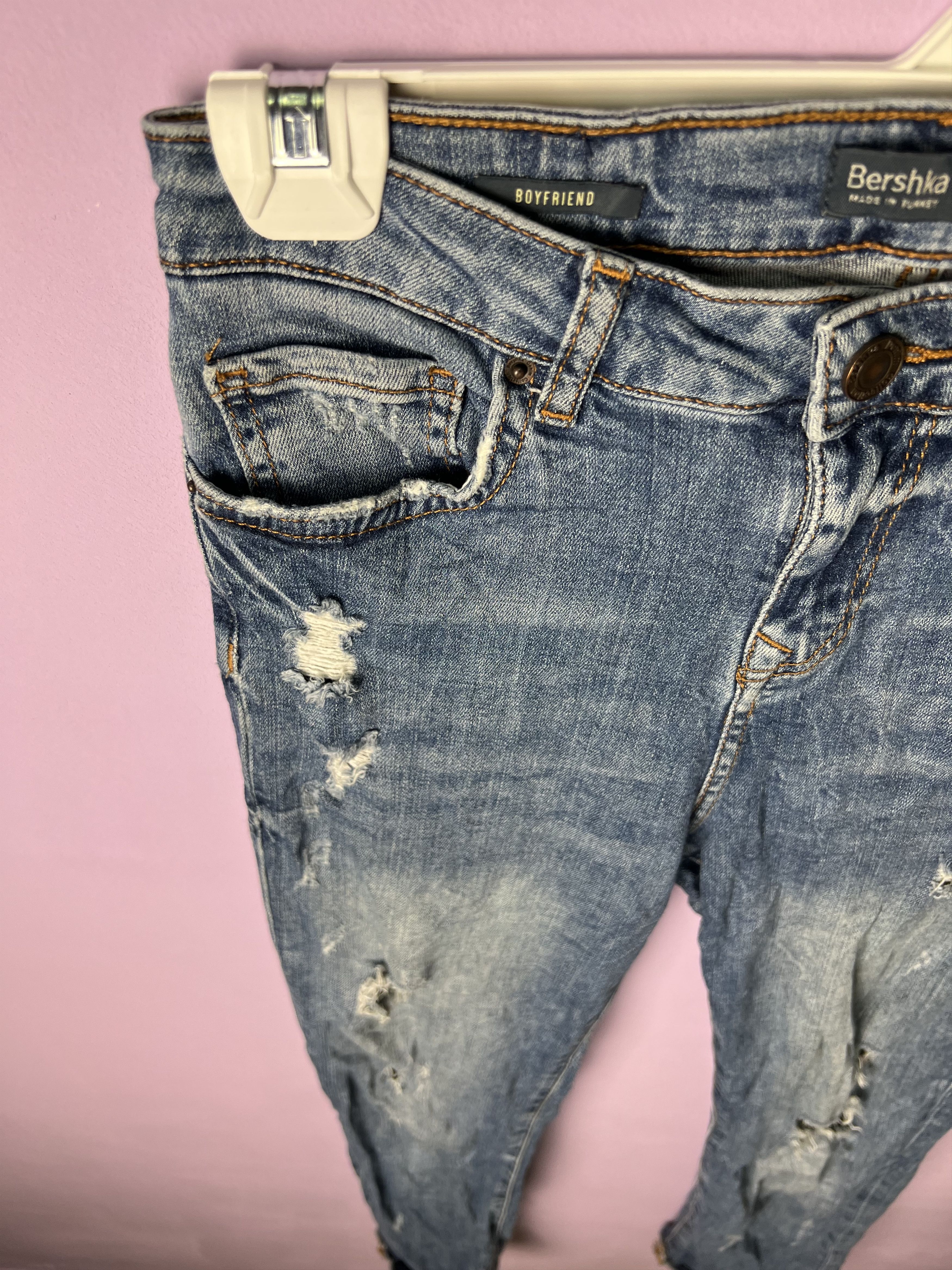 Bershka 🔥Vintage Stretchable Bershka Distressed Denim Size 27" / US 4 / IT 40 - 8 Thumbnail