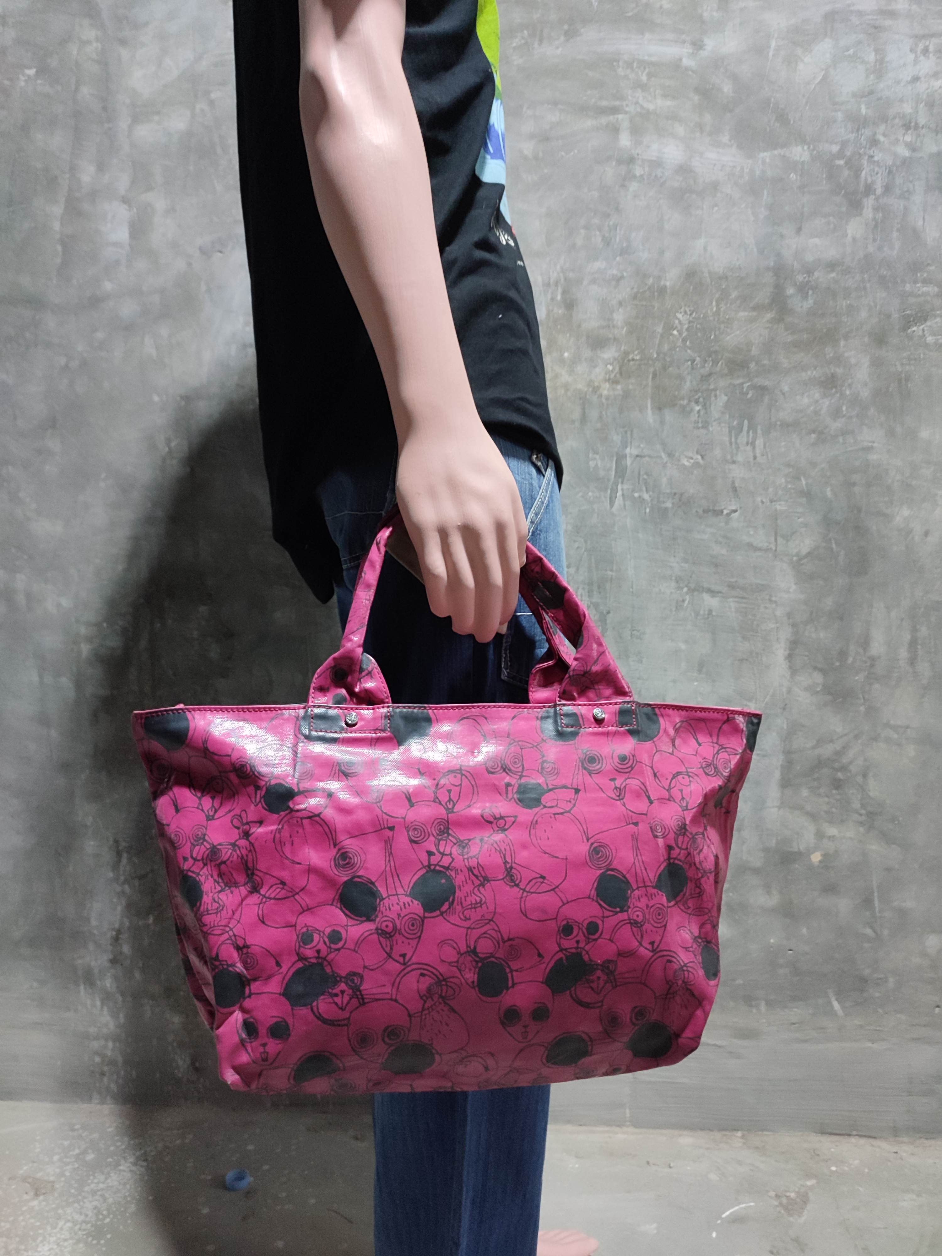 Marc Jacobs × Marc by Marc Jacobs Marc By Marc Jacob Fullprint Pink Mouse Cartoon Tote bag Size ONE SIZE - 5 Thumbnail
