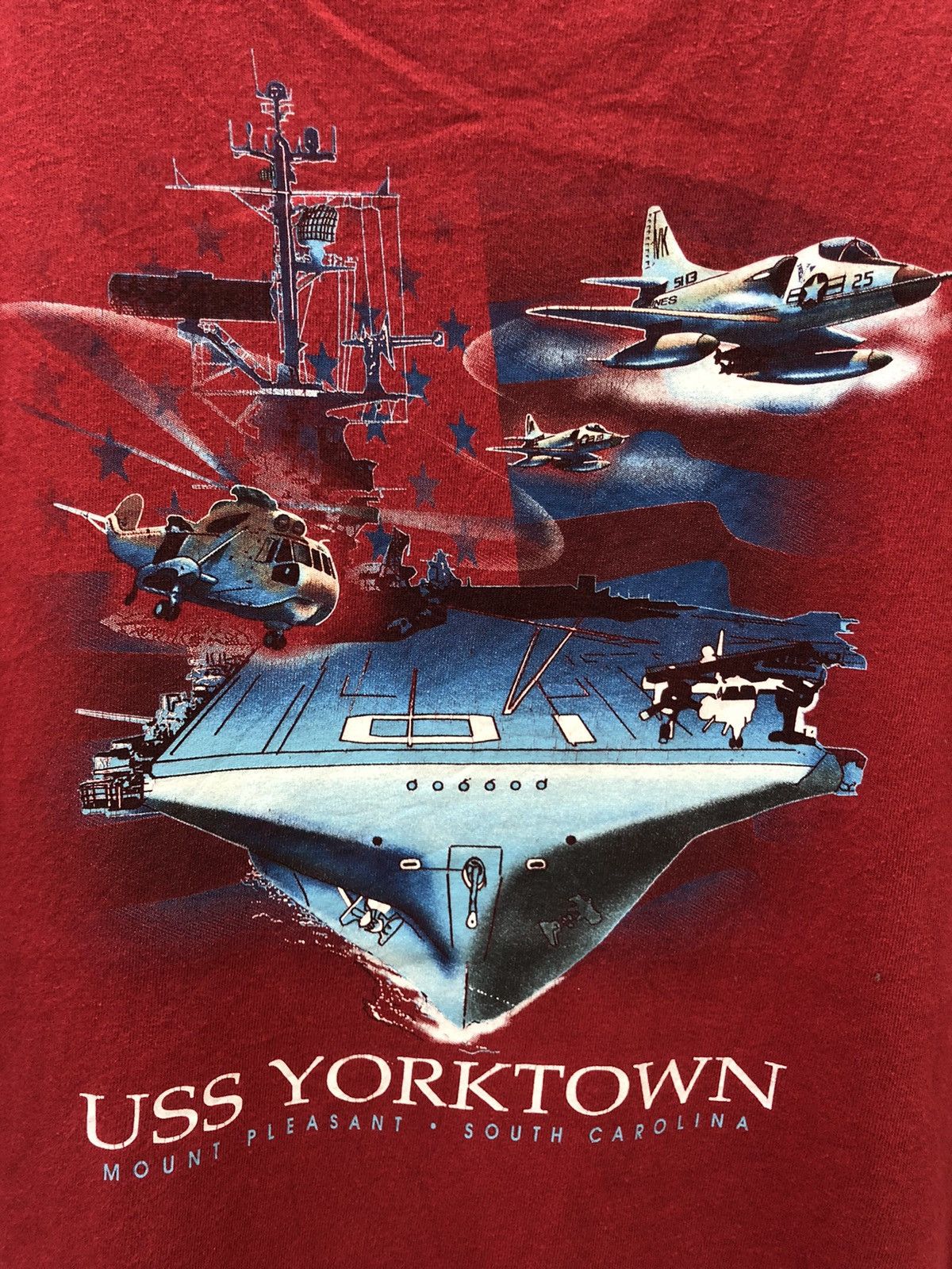 Delta × Vintage Vintage USS YORKTOWN very nice printed tees Size US L / EU 52-54 / 3 - 3 Thumbnail