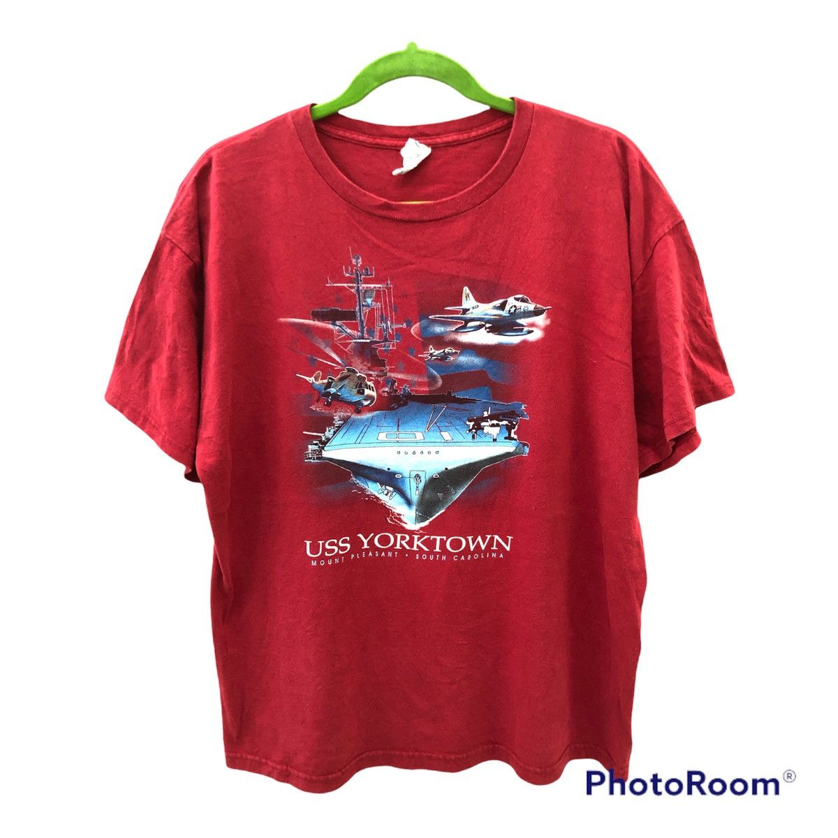 Delta × Vintage Vintage USS YORKTOWN very nice printed tees Size US L / EU 52-54 / 3 - 1 Thumbnail