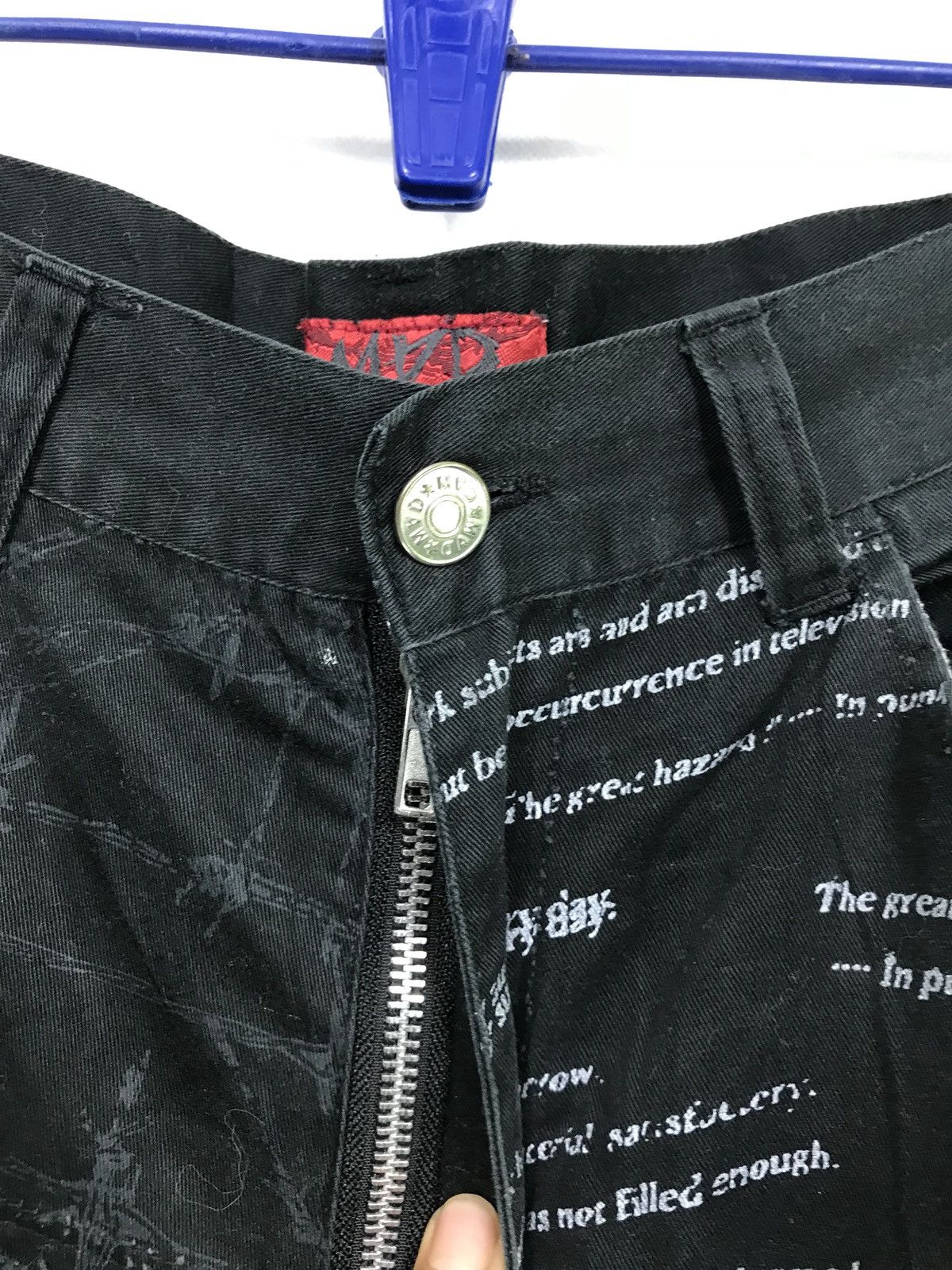 Japanese Brand 🔥FINAL DROP🔥 Rare Mad Punk Pacthwork Khakis Zipper Size US 30 / EU 46 - 10 Thumbnail