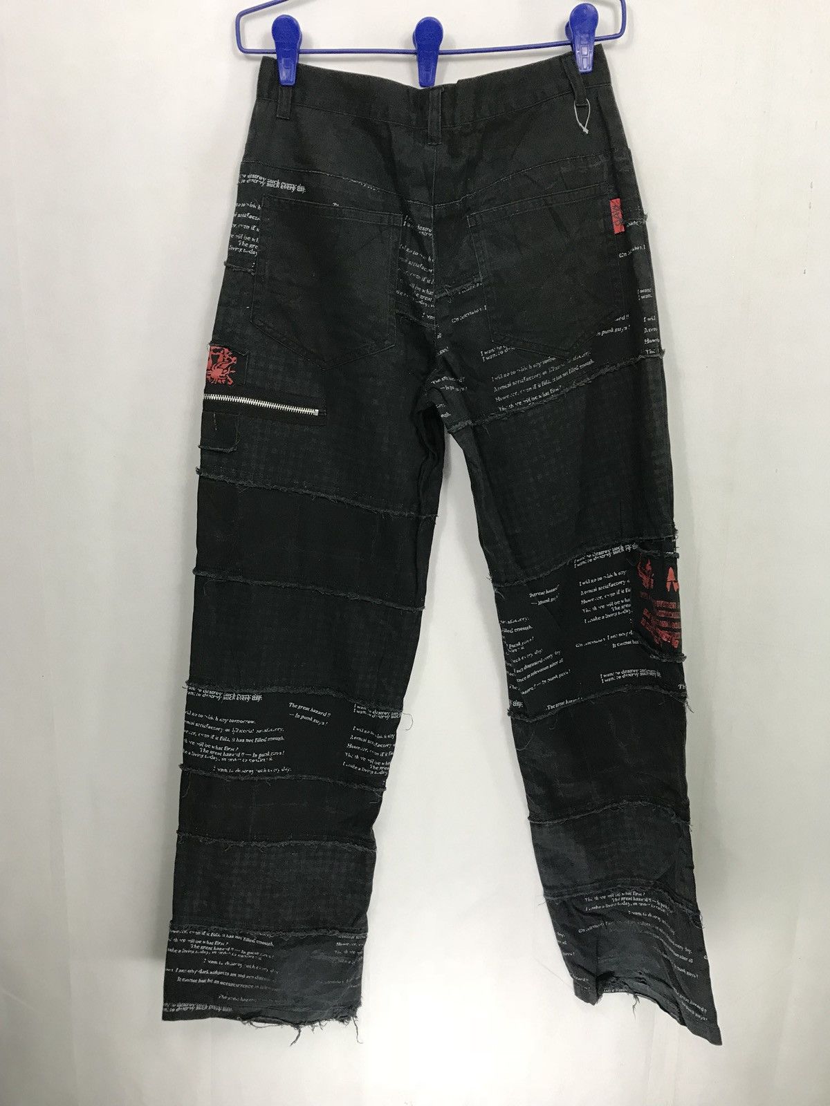 Japanese Brand 🔥FINAL DROP🔥 Rare Mad Punk Pacthwork Khakis Zipper Size US 30 / EU 46 - 8 Thumbnail