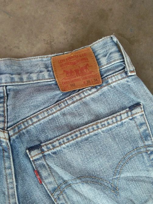 Levi's Vintage Levi's Jeans 502 Straight Leg Distressed Denim 28x32 Size US 28 / EU 44 - 3 Thumbnail