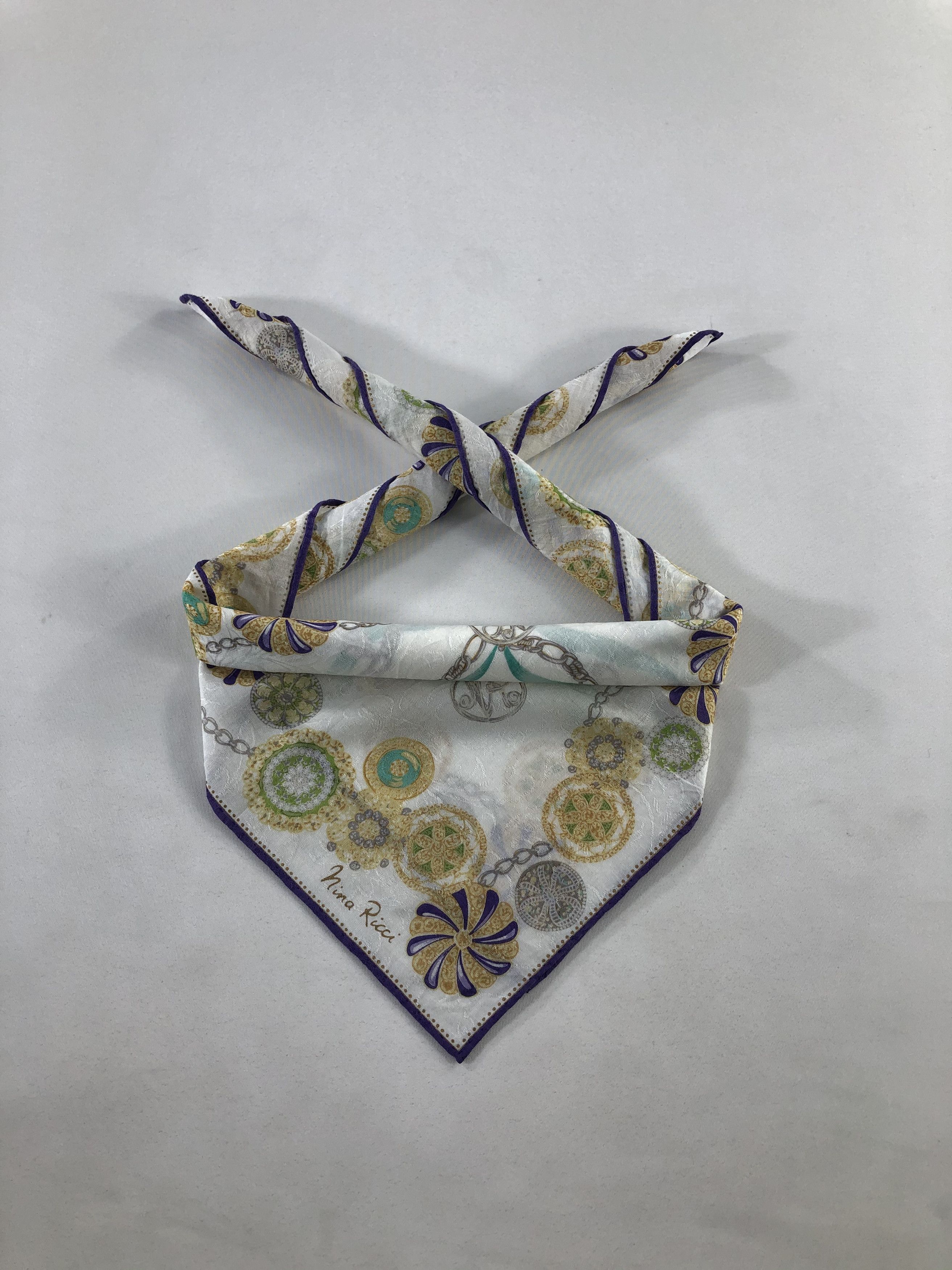 image of Nina Ricci Handkerchief / Bandana / Headscarf / Handkerchief in Blue, Women's