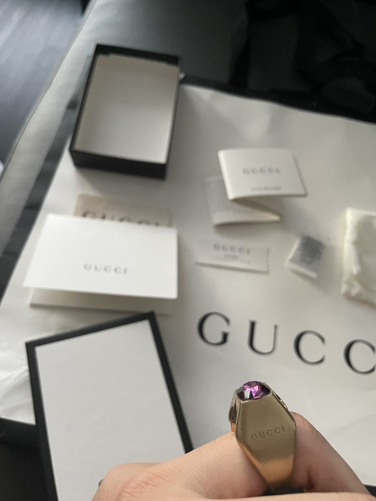 Gucci NEW Rare Limited Edition Super Runway Precious Stone Rings Size ONE SIZE - 3 Thumbnail