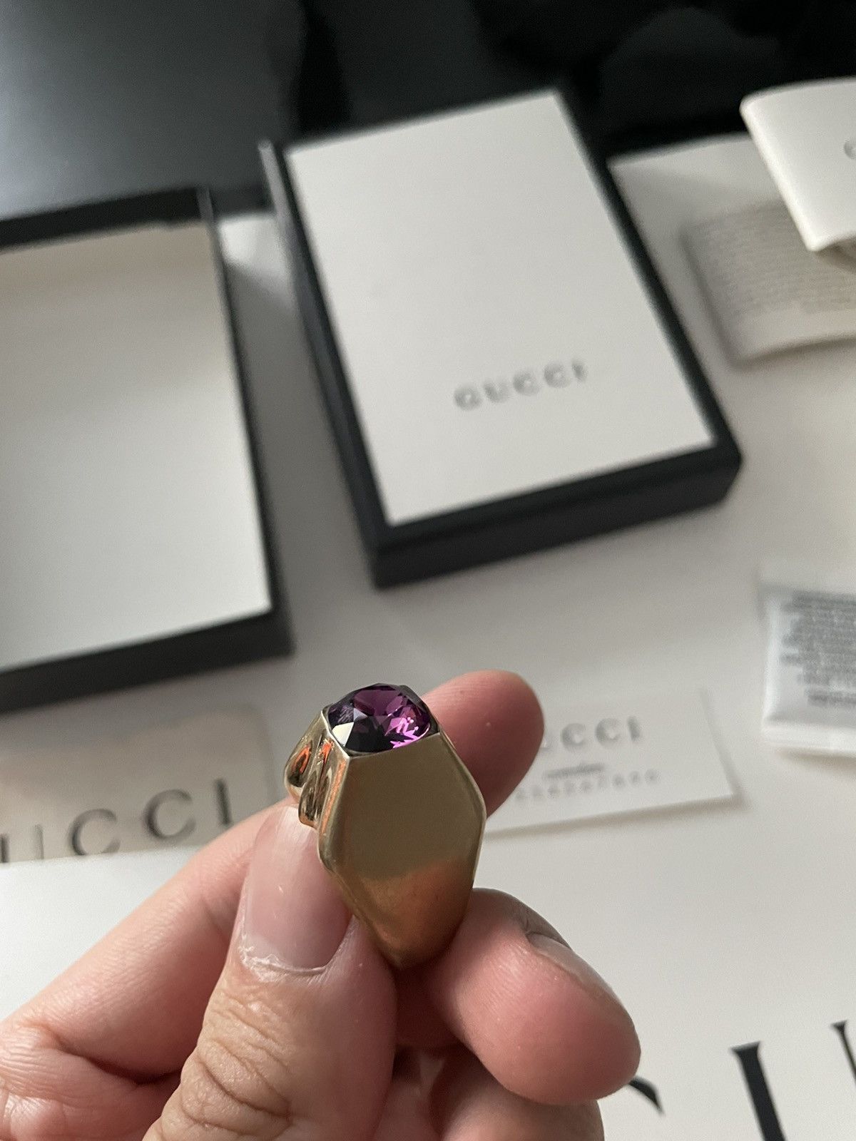 Gucci NEW Rare Limited Edition Super Runway Precious Stone Rings Size ONE SIZE - 8 Thumbnail