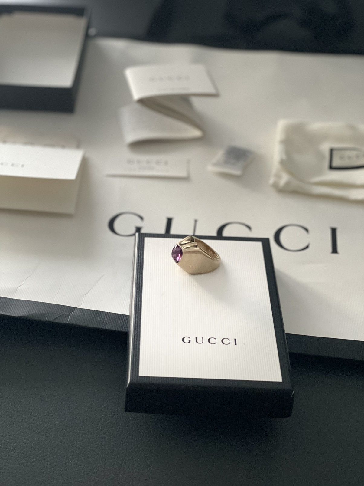 Gucci NEW Rare Limited Edition Super Runway Precious Stone Rings Size ONE SIZE - 13 Thumbnail