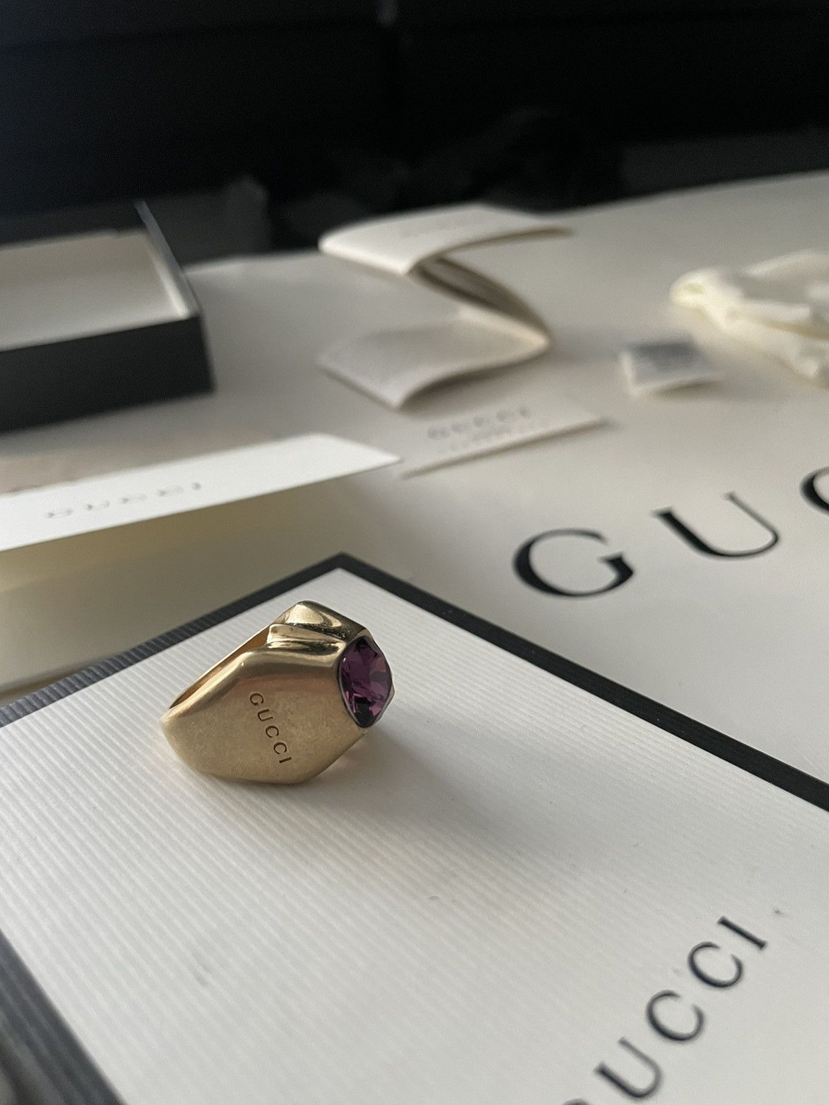 Gucci NEW Rare Limited Edition Super Runway Precious Stone Rings Size ONE SIZE - 5 Thumbnail