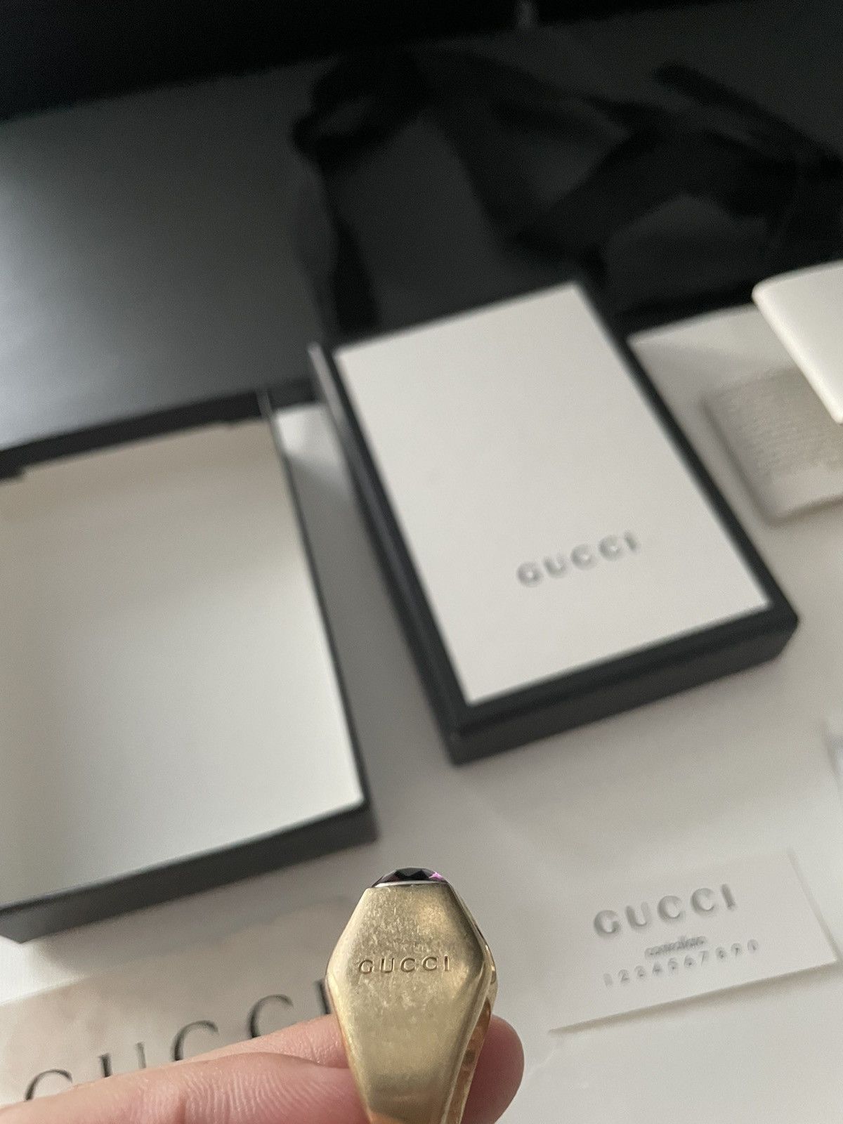 Gucci NEW Rare Limited Edition Super Runway Precious Stone Rings Size ONE SIZE - 7 Thumbnail
