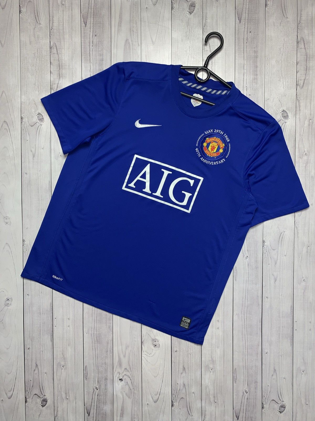 Nike Vintage Manchester United Nike soccer jersey blue size L Size US L / EU 52-54 / 3 - 1 Thumbnail