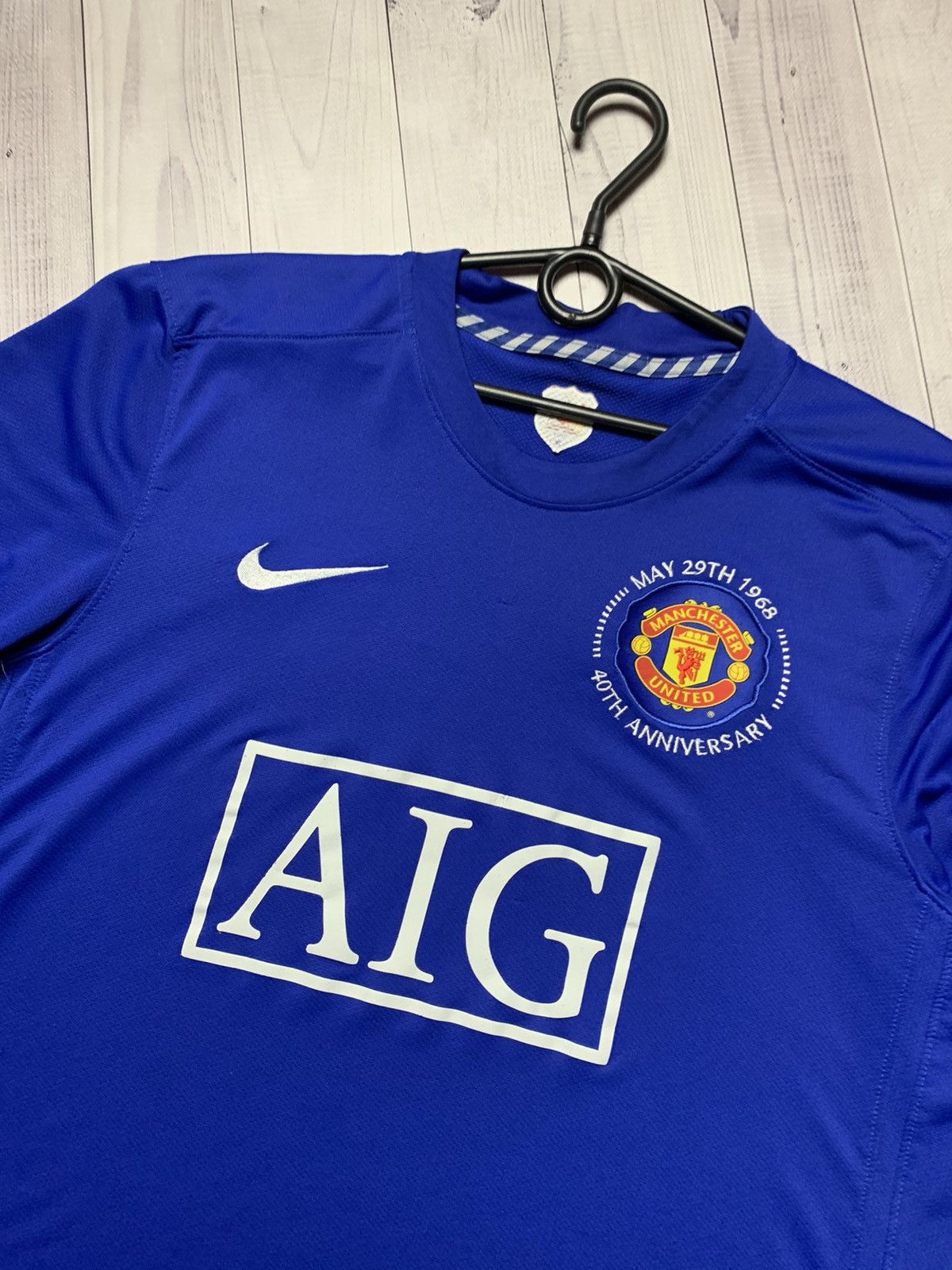 Nike Vintage Manchester United Nike soccer jersey blue size L Size US L / EU 52-54 / 3 - 2 Thumbnail