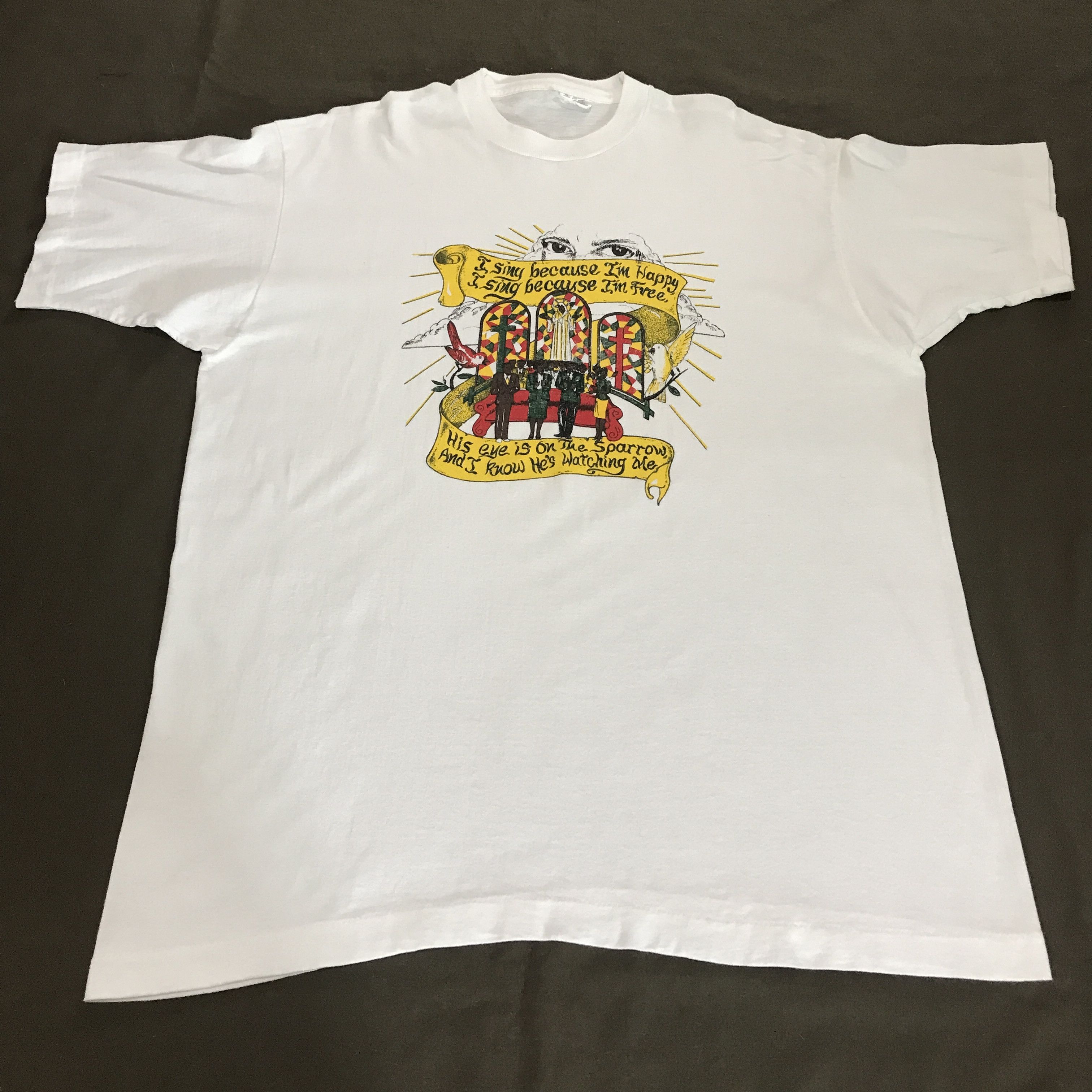 Vintage Vintage 90s God Jesus His eye is on the sparrow Tee XL Size US XL / EU 56 / 4 - 2 Thumbnail