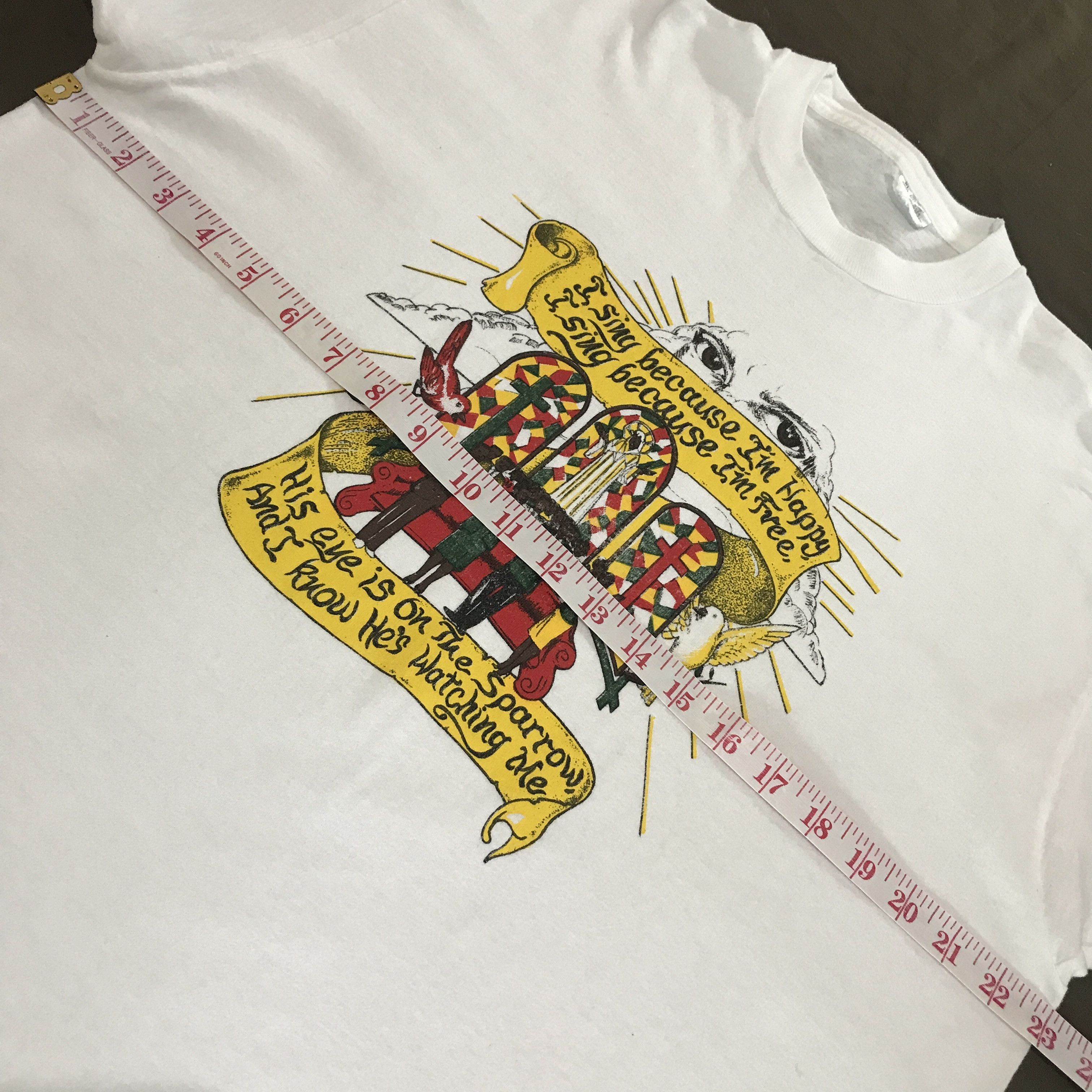 Vintage Vintage 90s God Jesus His eye is on the sparrow Tee XL Size US XL / EU 56 / 4 - 7 Thumbnail