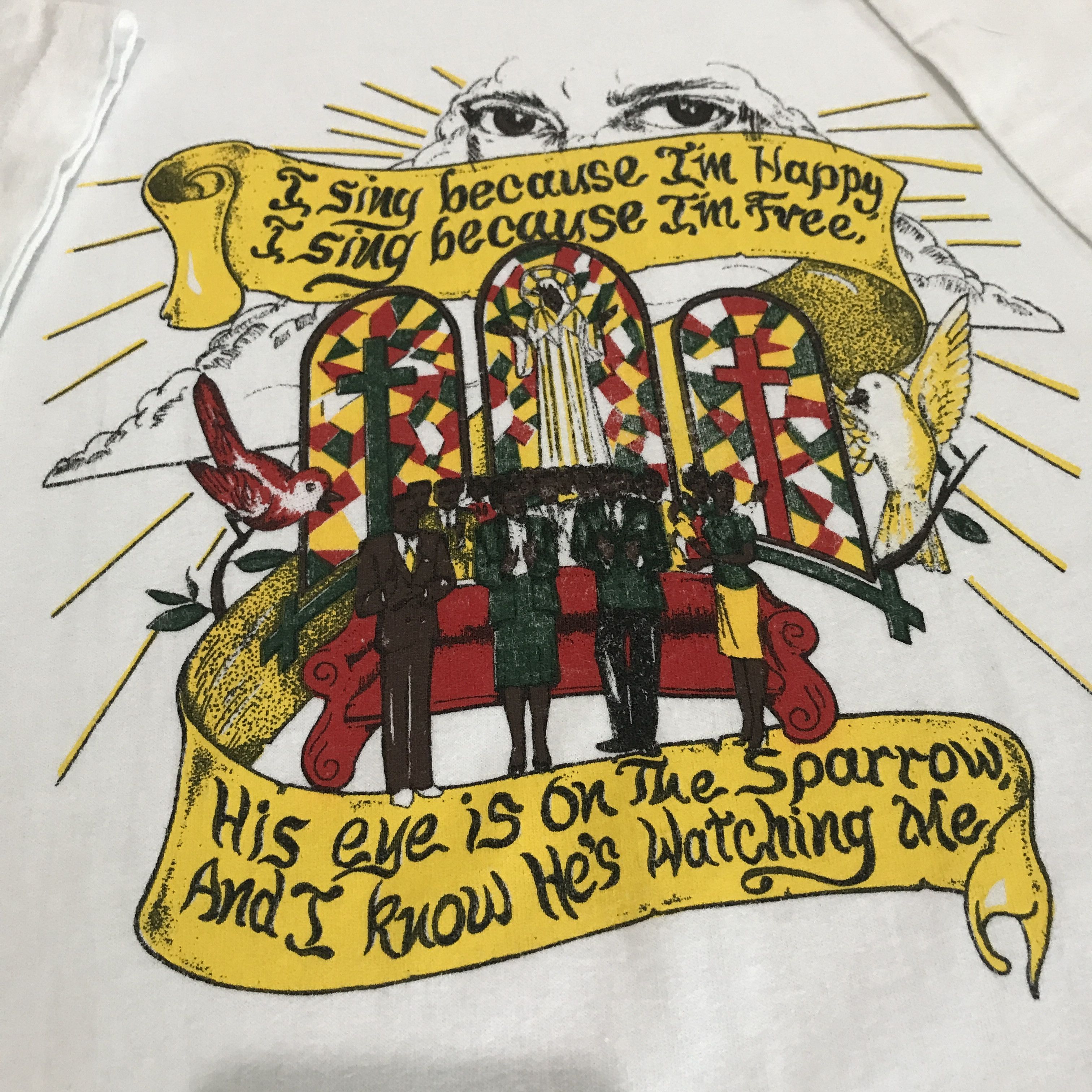 Vintage Vintage 90s God Jesus His eye is on the sparrow Tee XL Size US XL / EU 56 / 4 - 1 Thumbnail