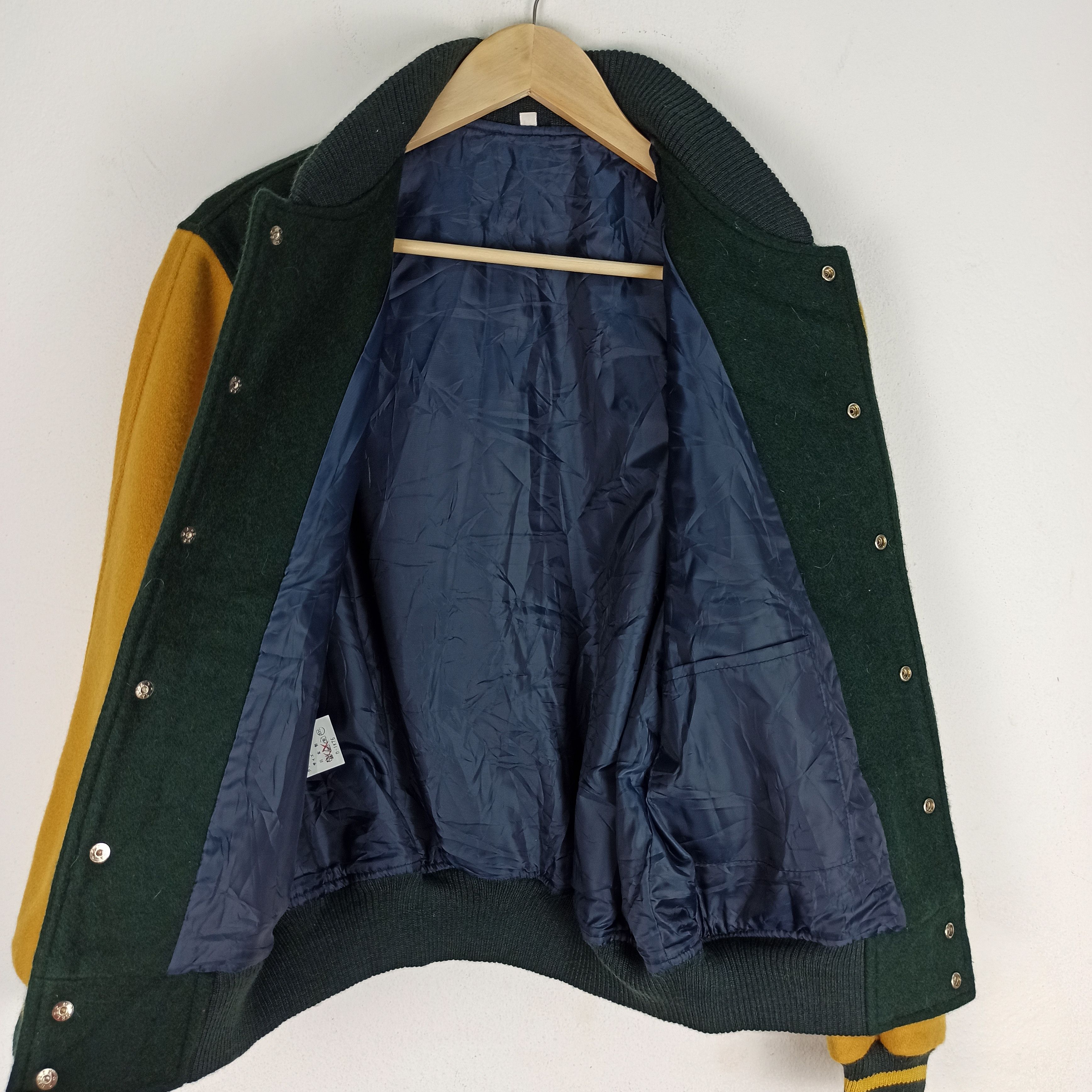 Vintage 🔥Rare🔥 Varsity Jacket Plain Made in Japan nice colour Size US M / EU 48-50 / 2 - 7 Thumbnail