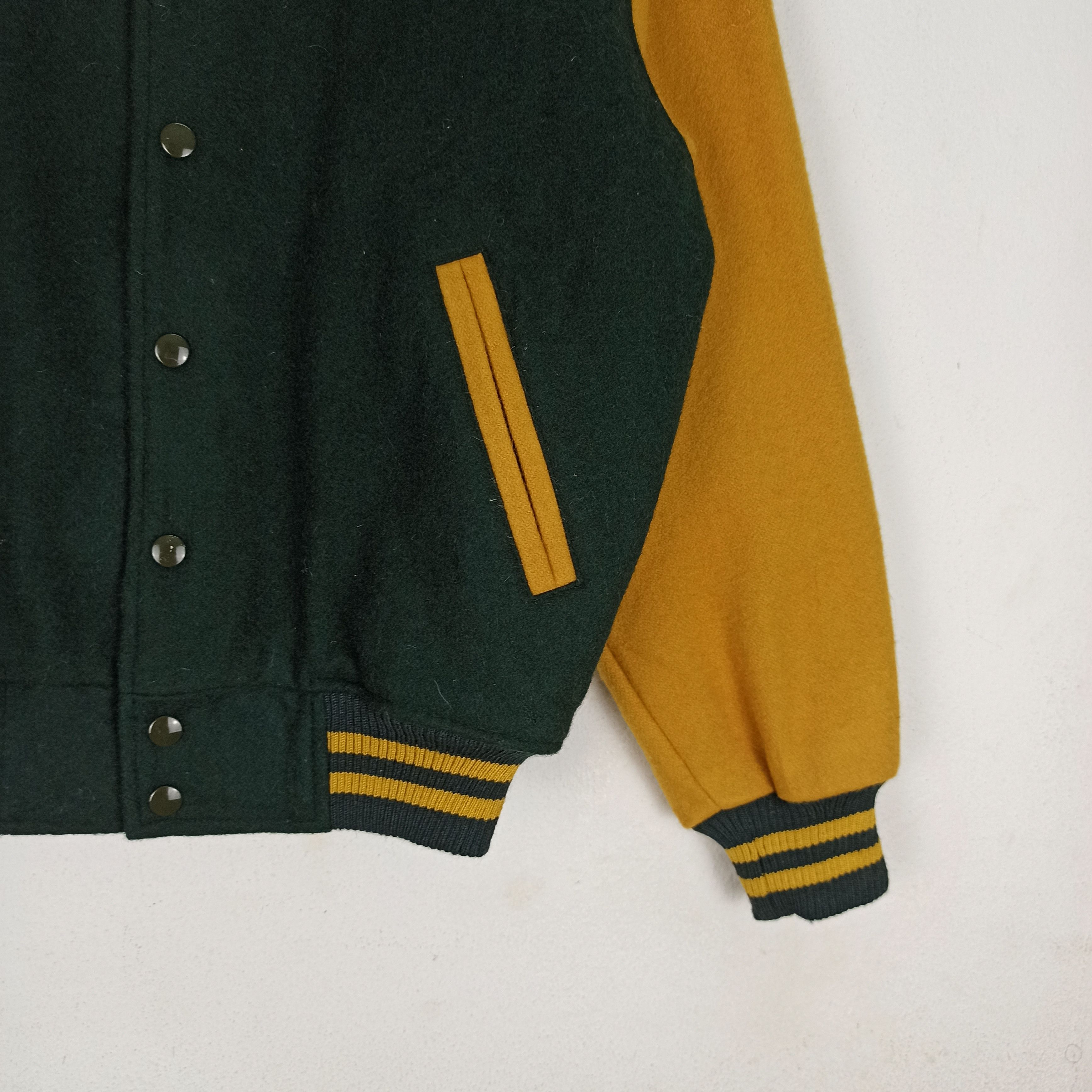 Vintage 🔥Rare🔥 Varsity Jacket Plain Made in Japan nice colour Size US M / EU 48-50 / 2 - 4 Thumbnail