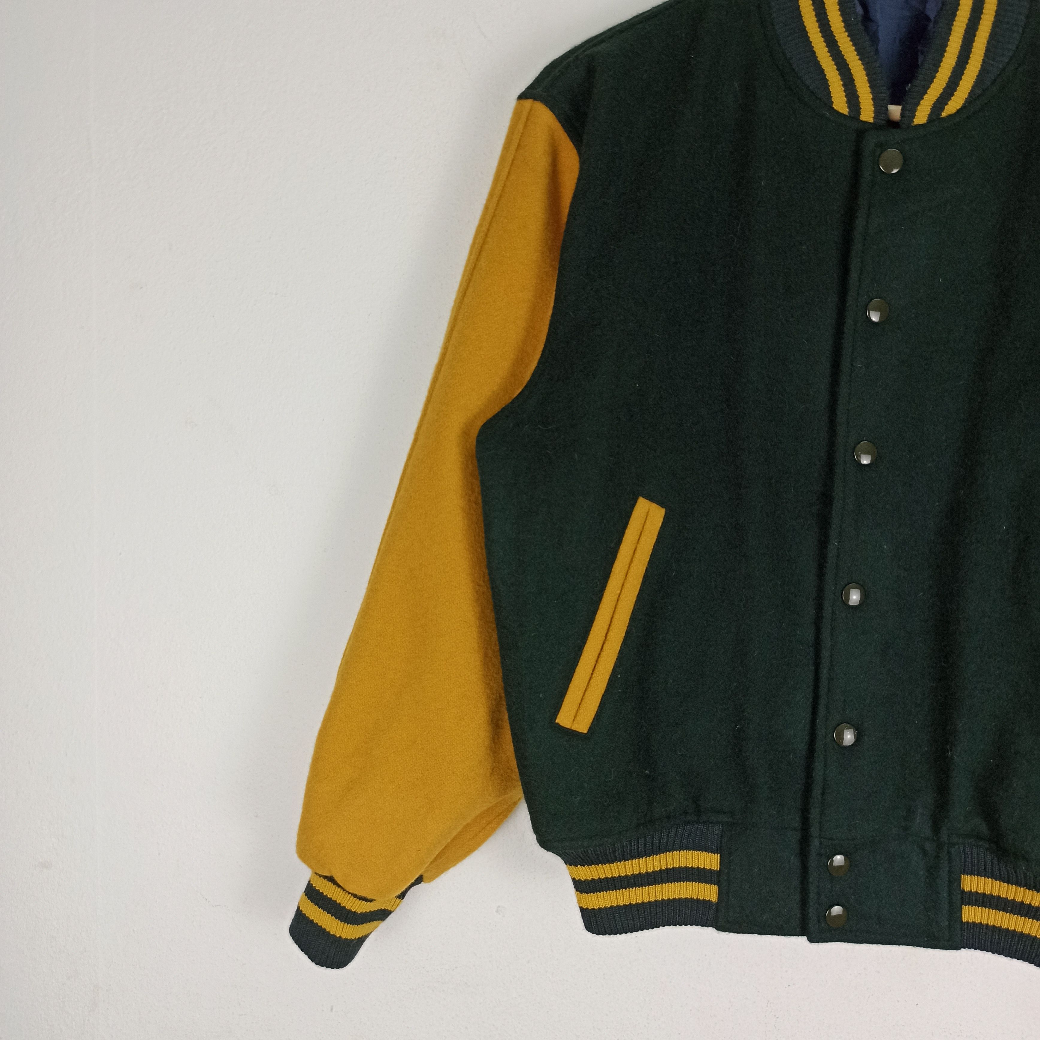 Vintage 🔥Rare🔥 Varsity Jacket Plain Made in Japan nice colour Size US M / EU 48-50 / 2 - 5 Thumbnail