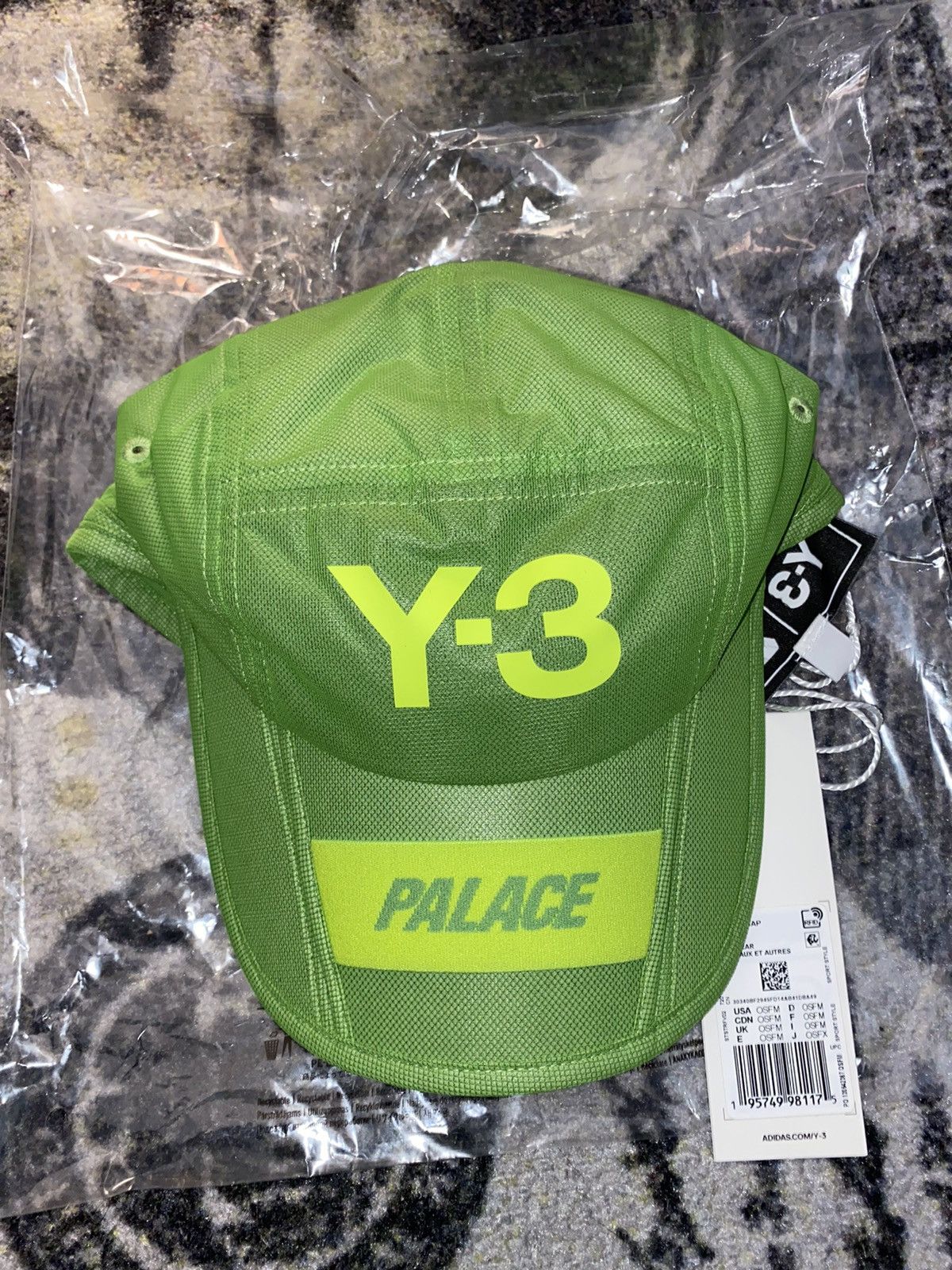 image of Adidas x Palace Y-3 Palace Running Cap in Green, Men's