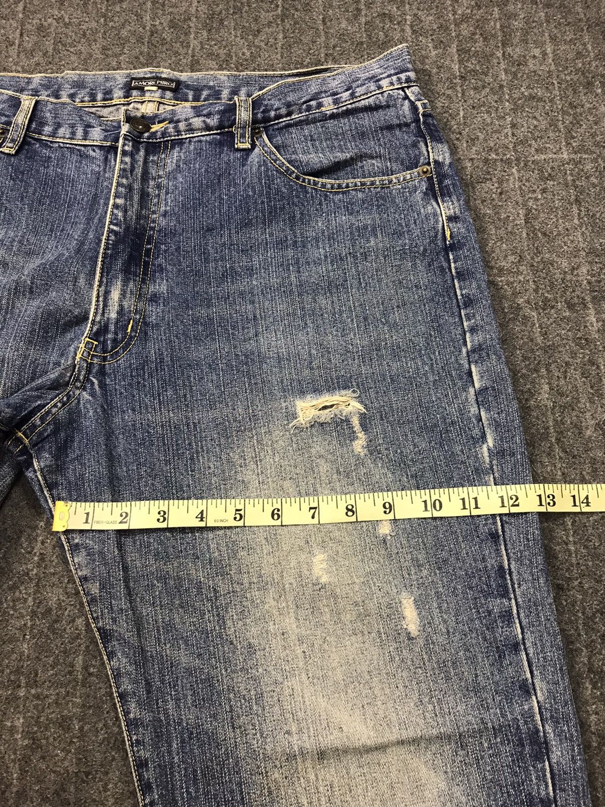 Japanese Brand × Vintage Vintage Amore Puro American Straight Cut Style Pants Denim Size US 36 / EU 52 - 13 Thumbnail